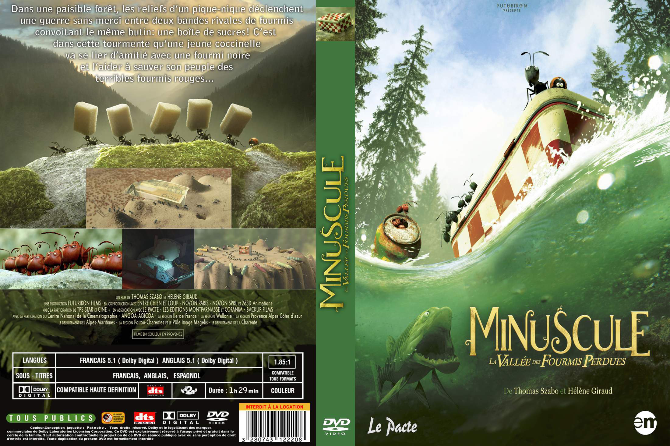 Jaquette DVD Minuscule - La valle des fourmis perdues custom