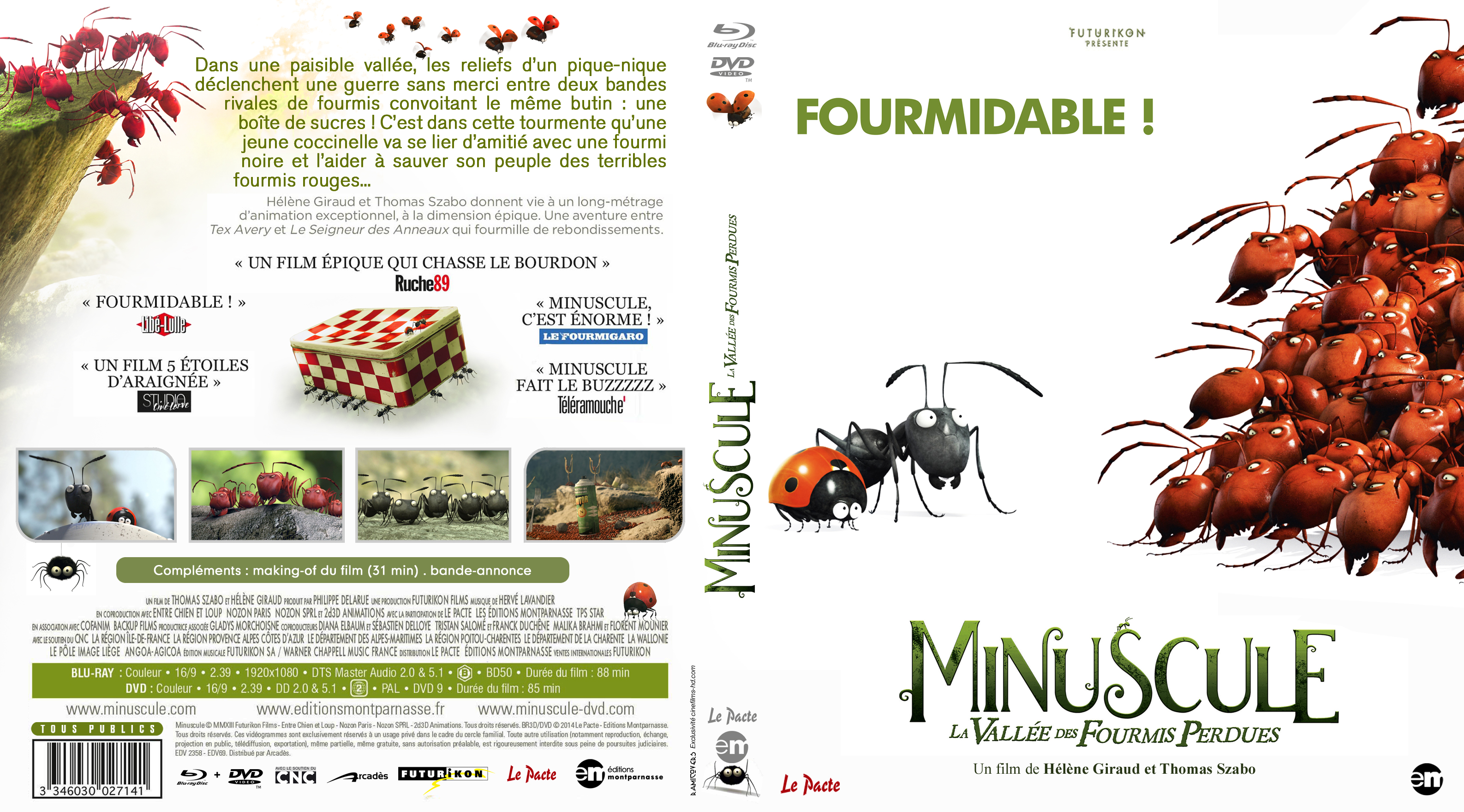 Jaquette DVD Minuscule - La valle des fourmis perdues custom (BLU-RAY)