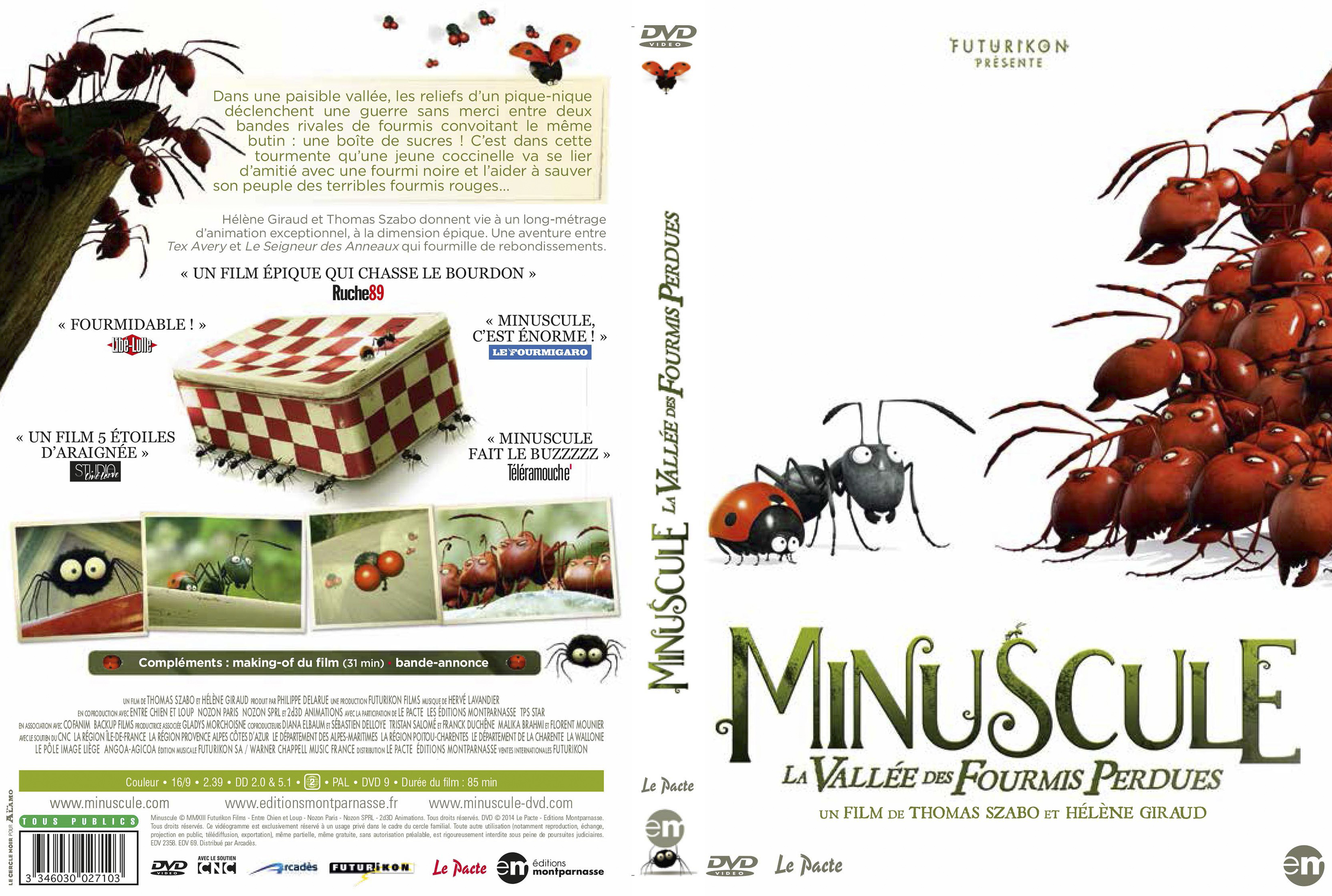 Jaquette DVD Minuscule - La valle des fourmis perdues custom v2