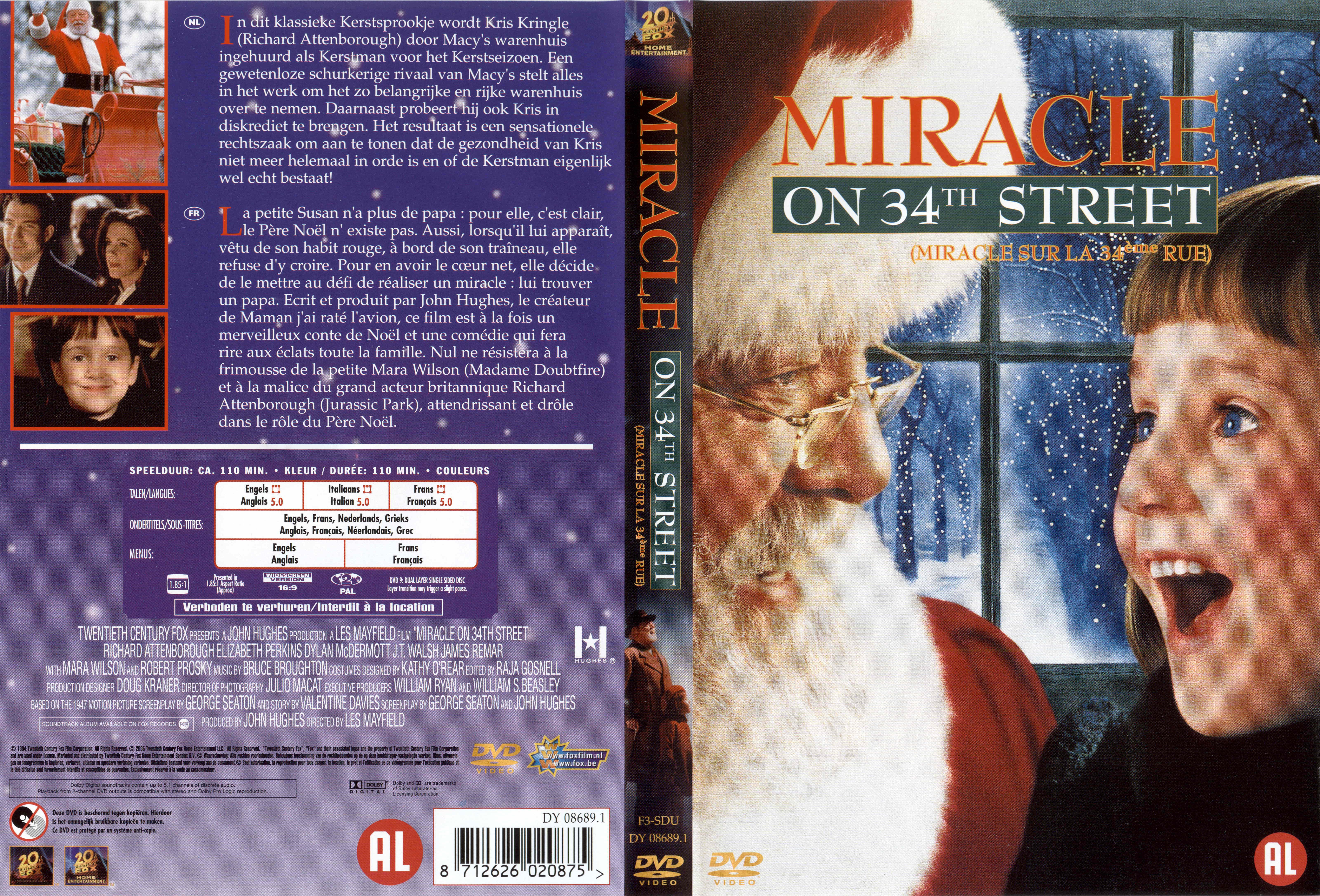 Jaquette DVD Miracle sur la 34 eme rue v2