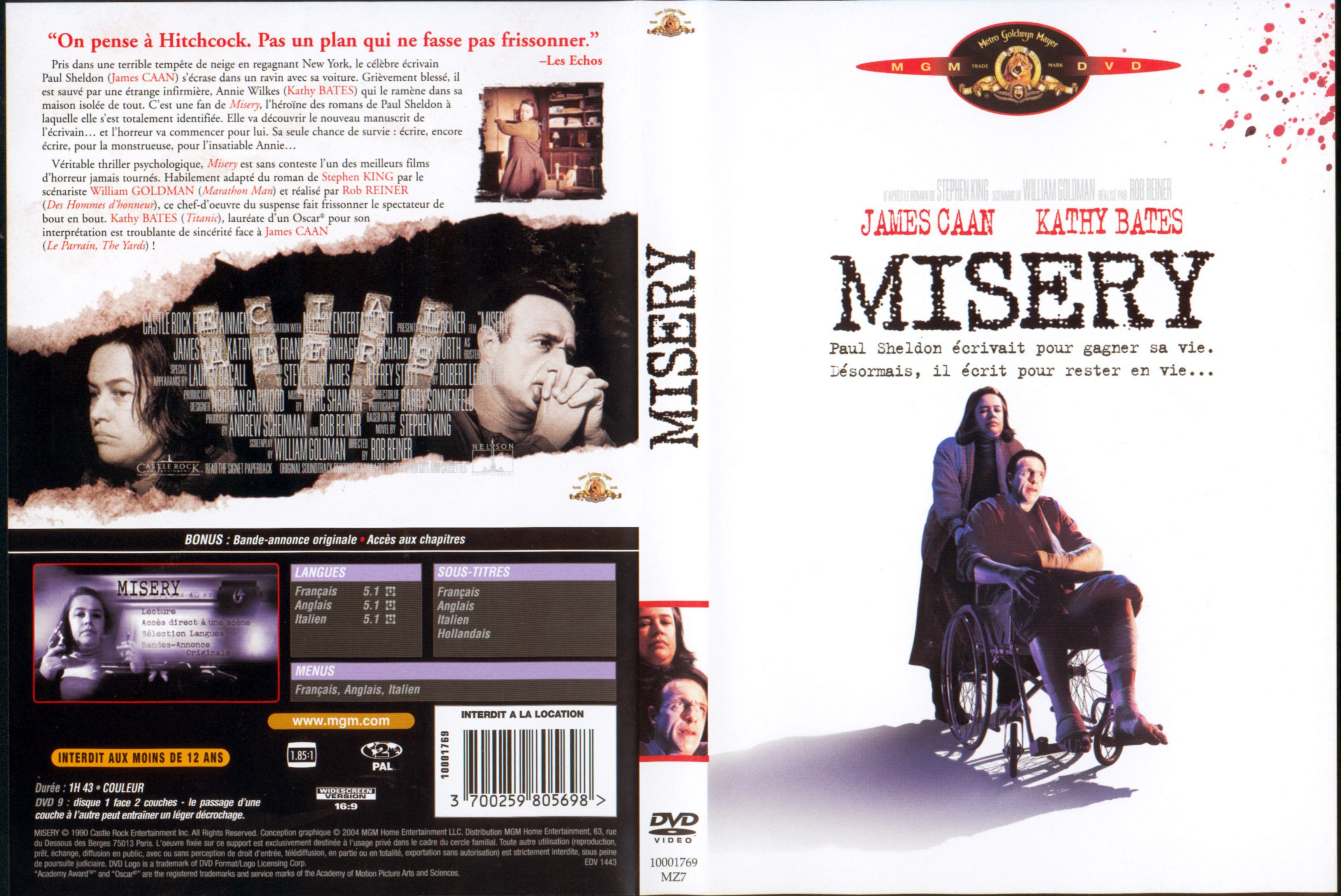Jaquette DVD Misery