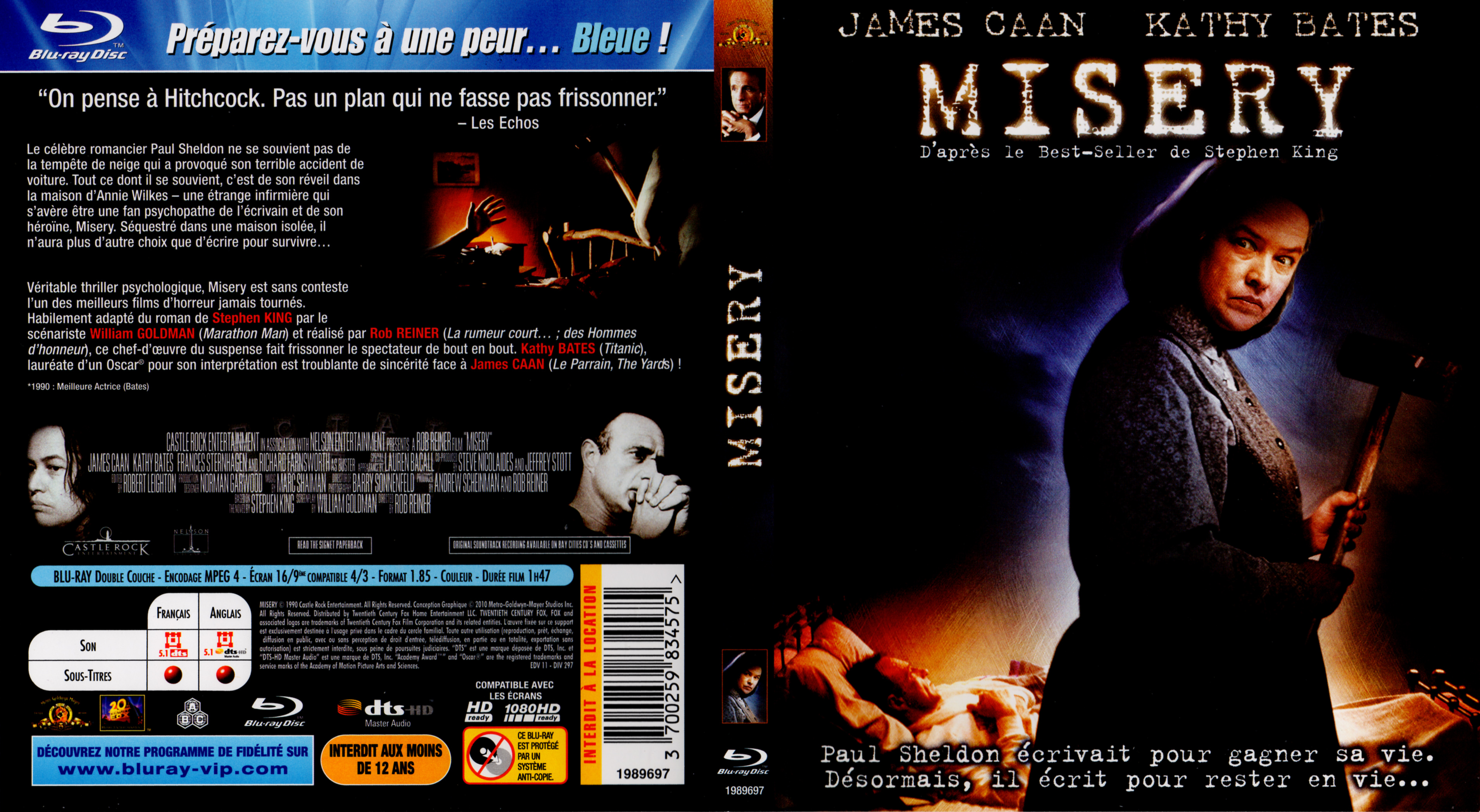 Jaquette DVD Misery (BLU-RAY) v2