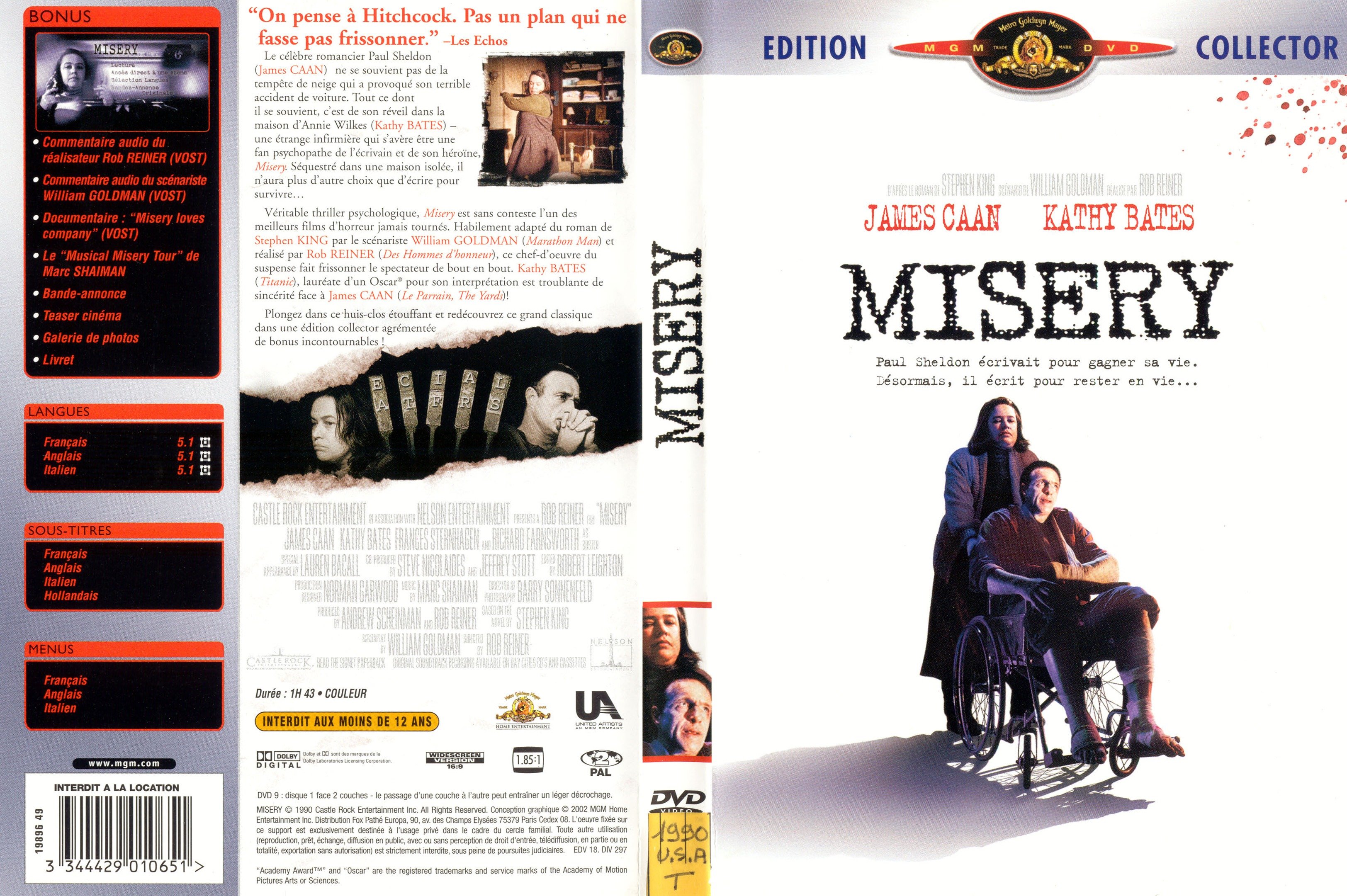 Jaquette DVD Misery v2