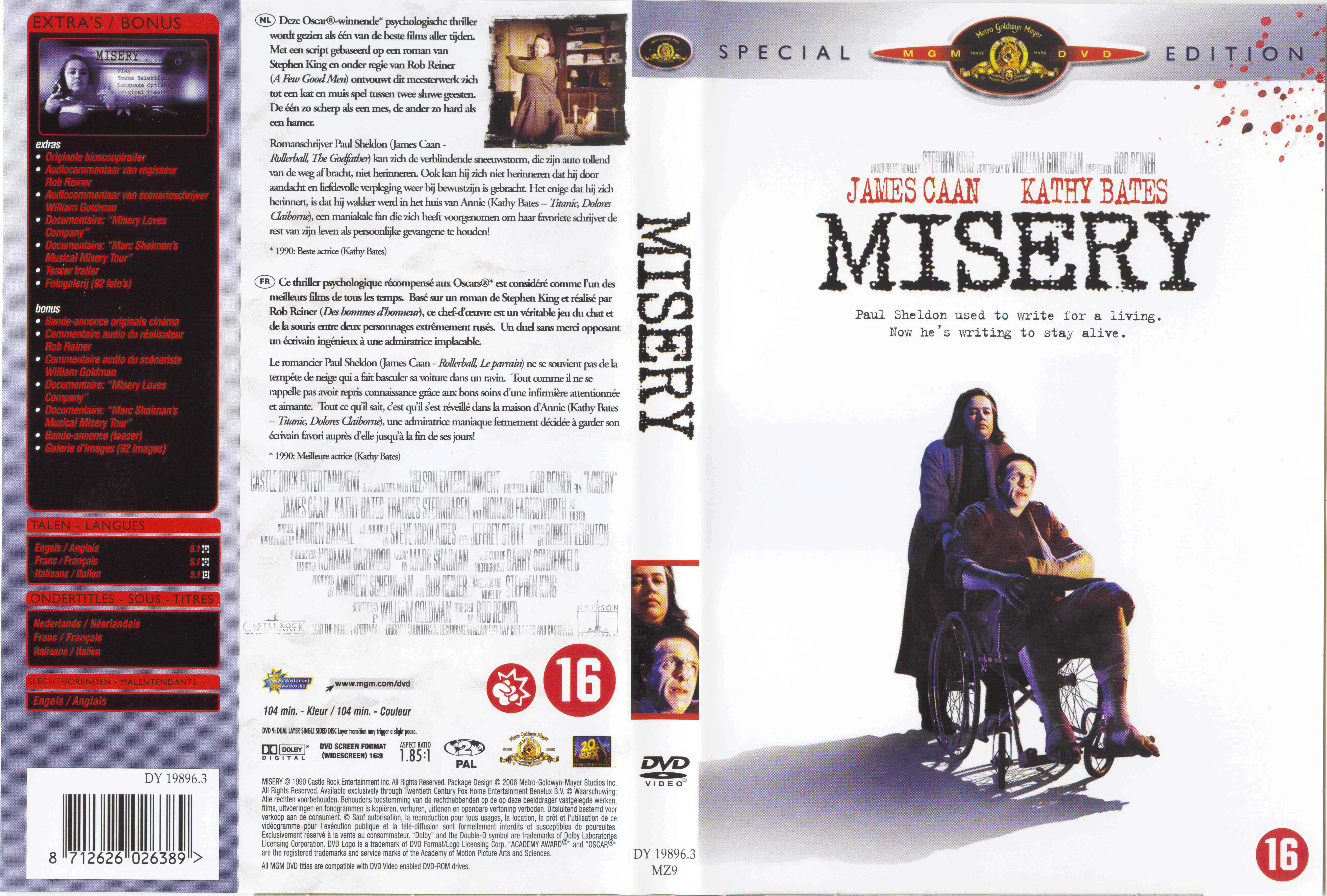 Jaquette DVD Misery v3