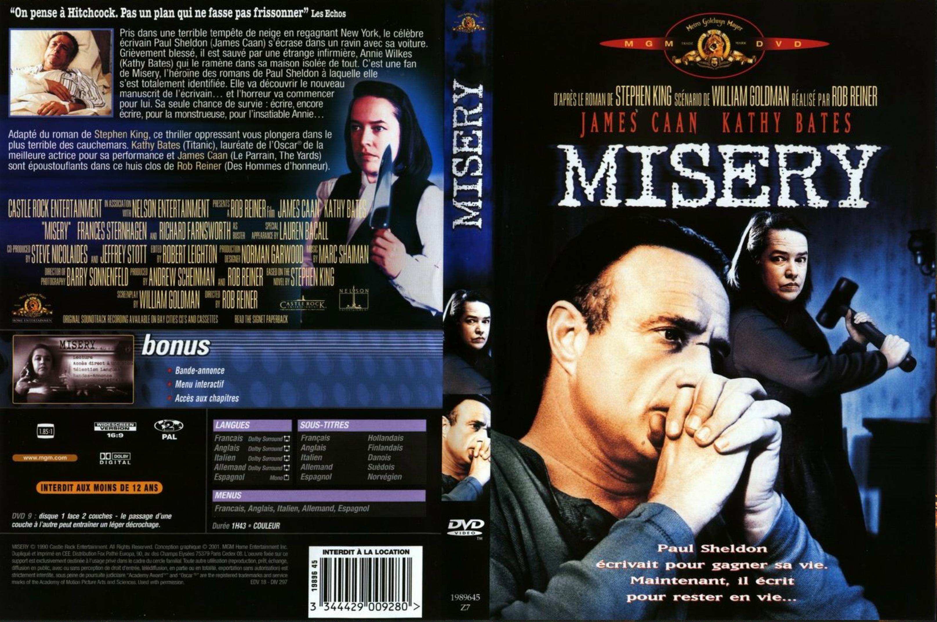 Jaquette DVD Misery v4