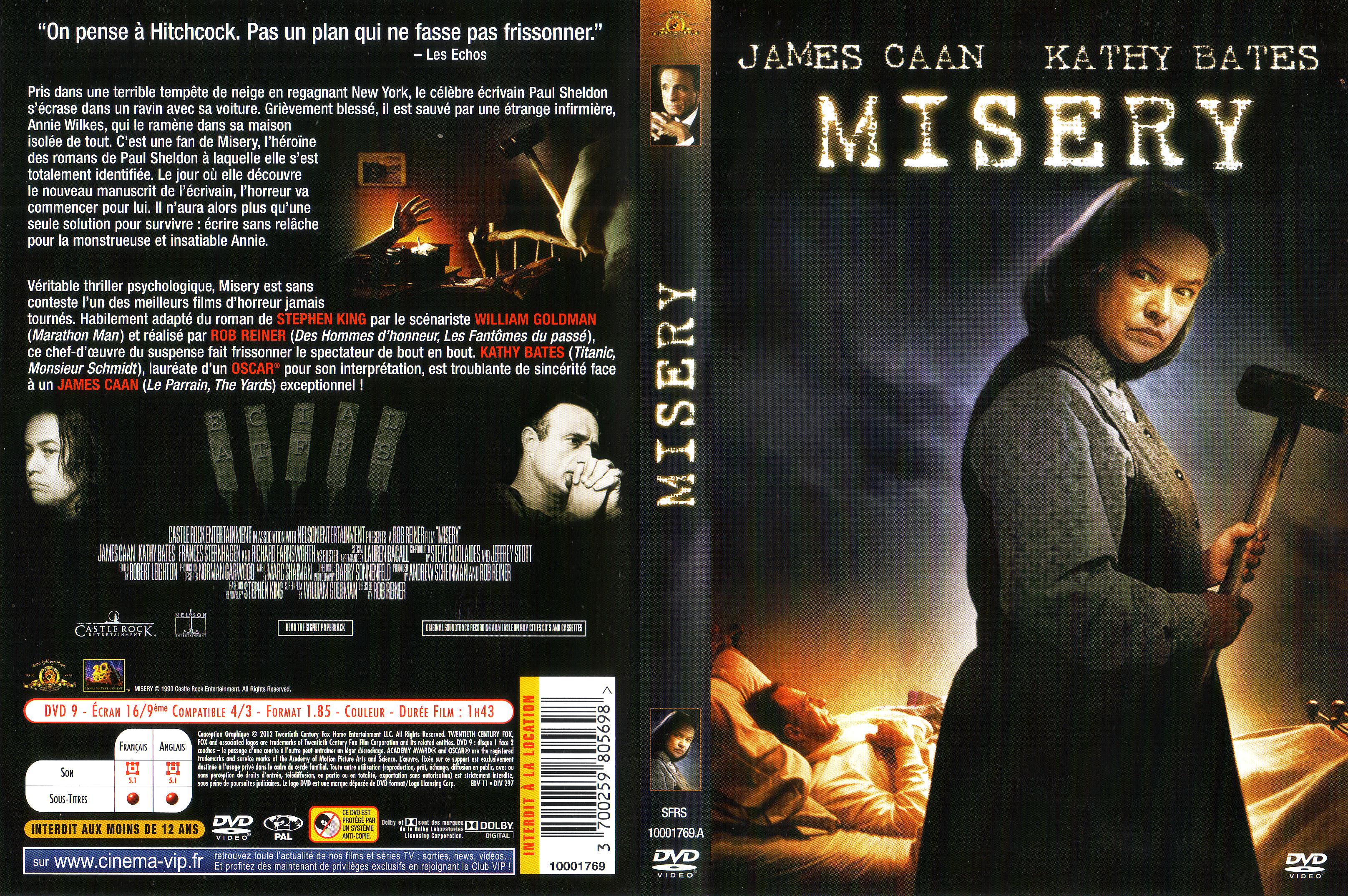 Jaquette DVD Misery v5