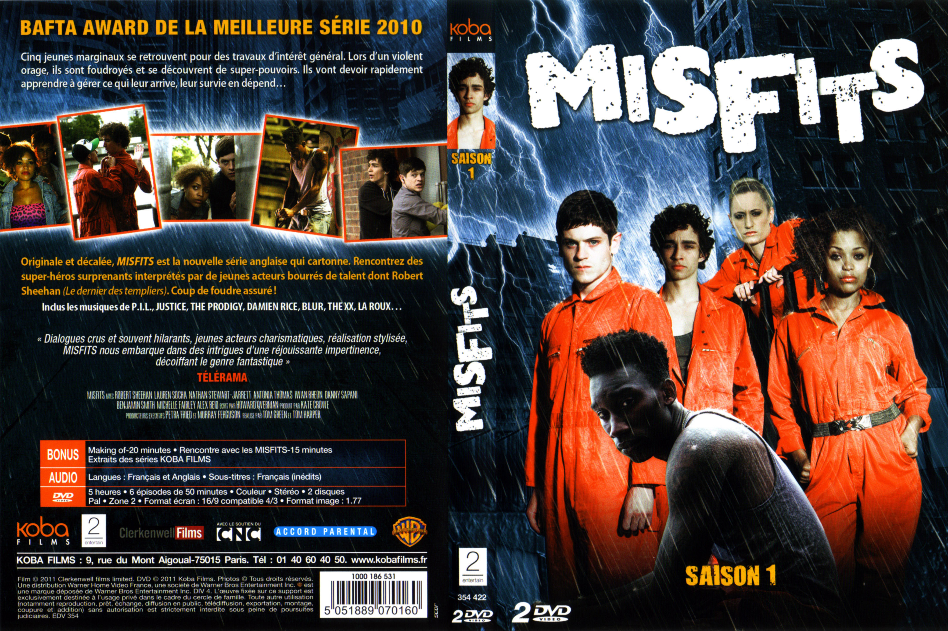 Jaquette DVD Misfits Saison 1