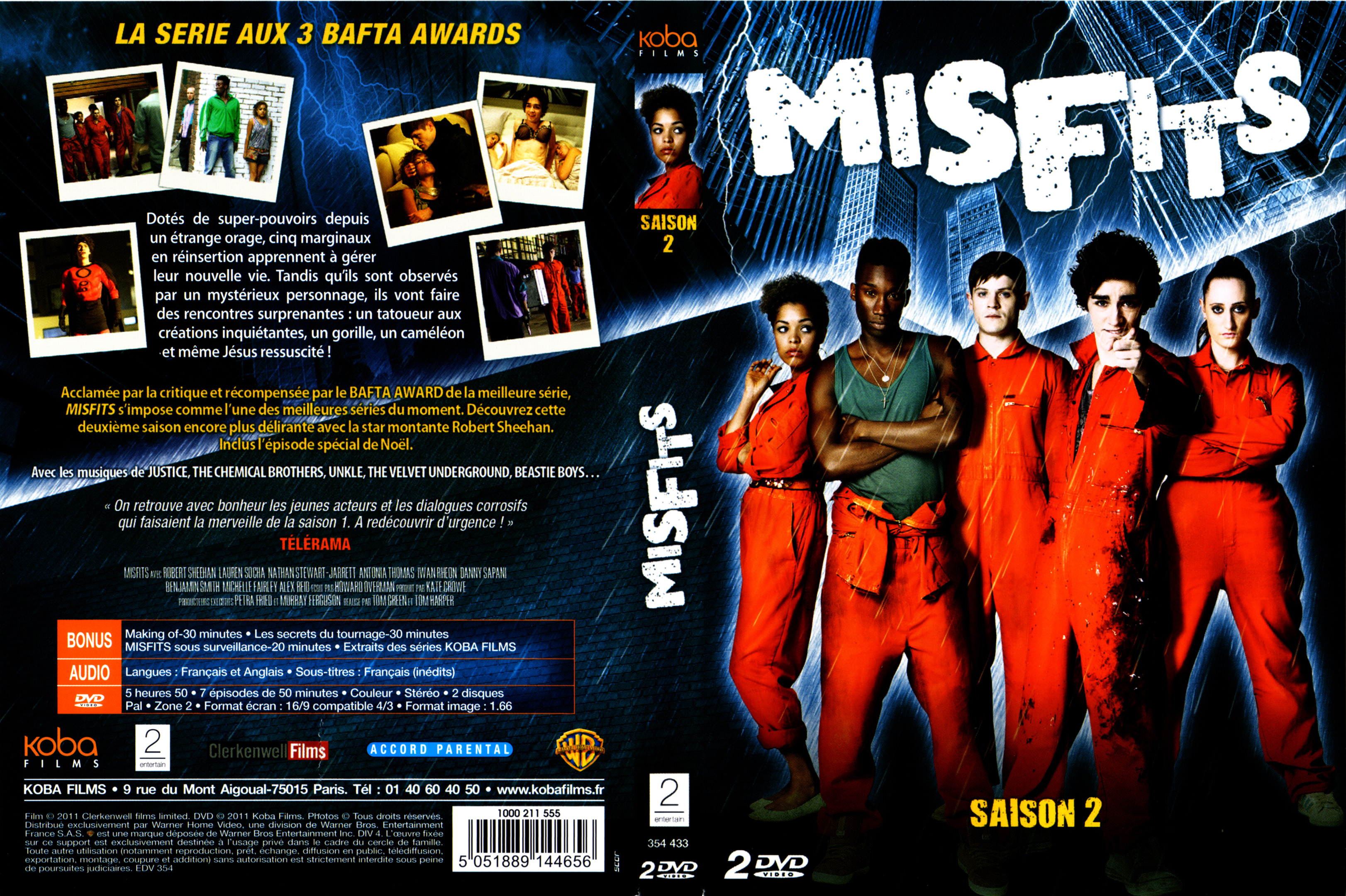 Jaquette DVD Misfits Saison 2