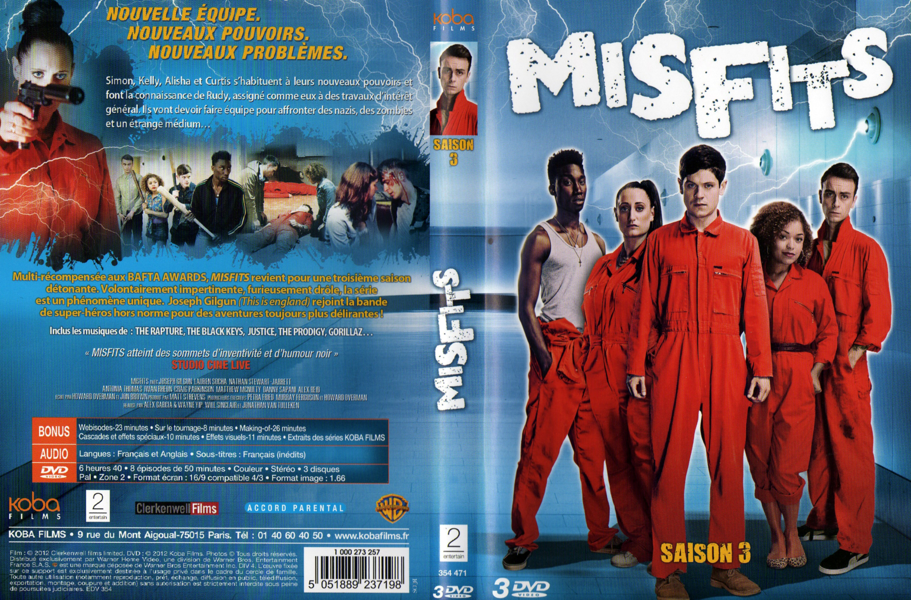 Jaquette DVD Misfits Saison 3