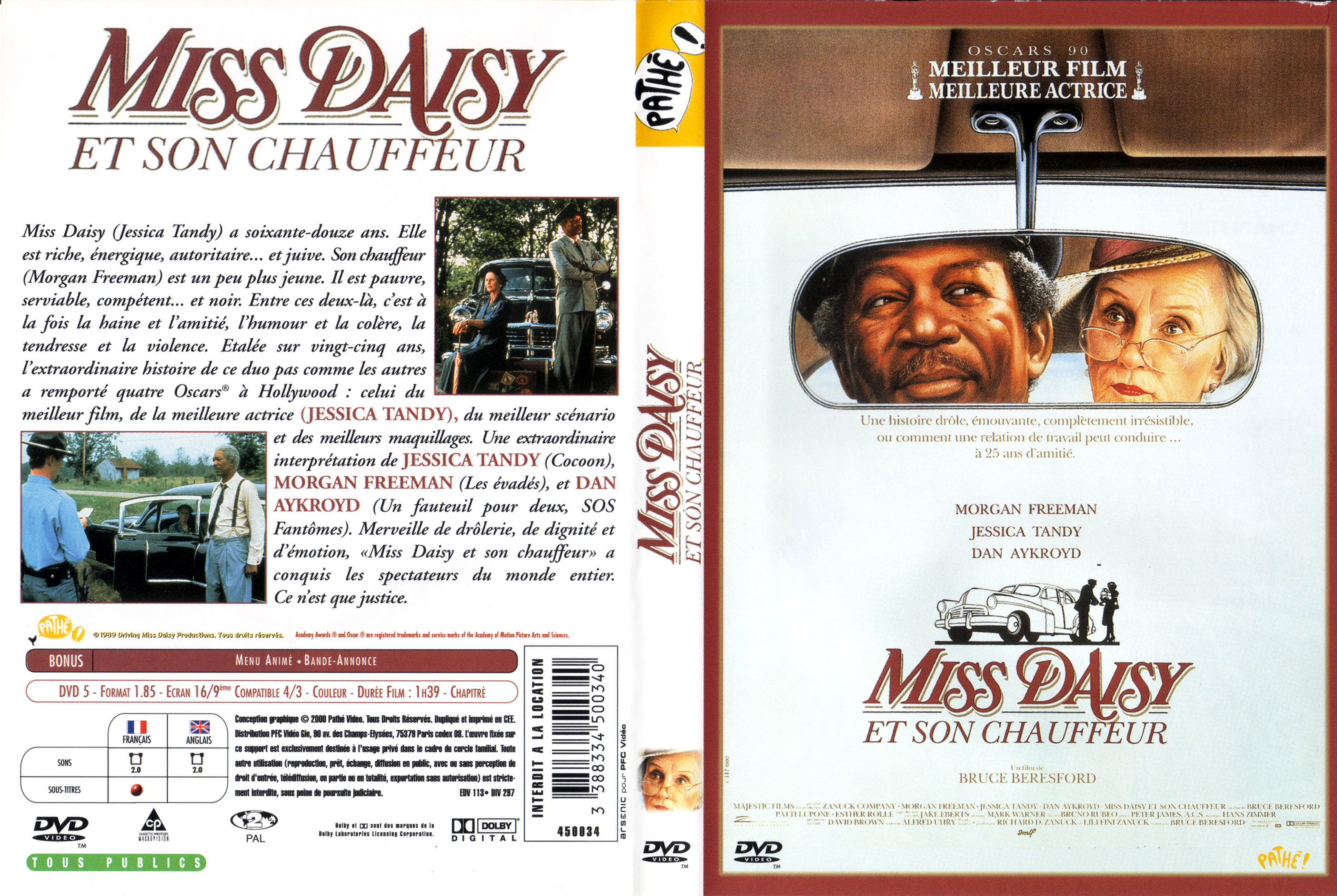 Jaquette DVD Miss Daisy et son chauffeur