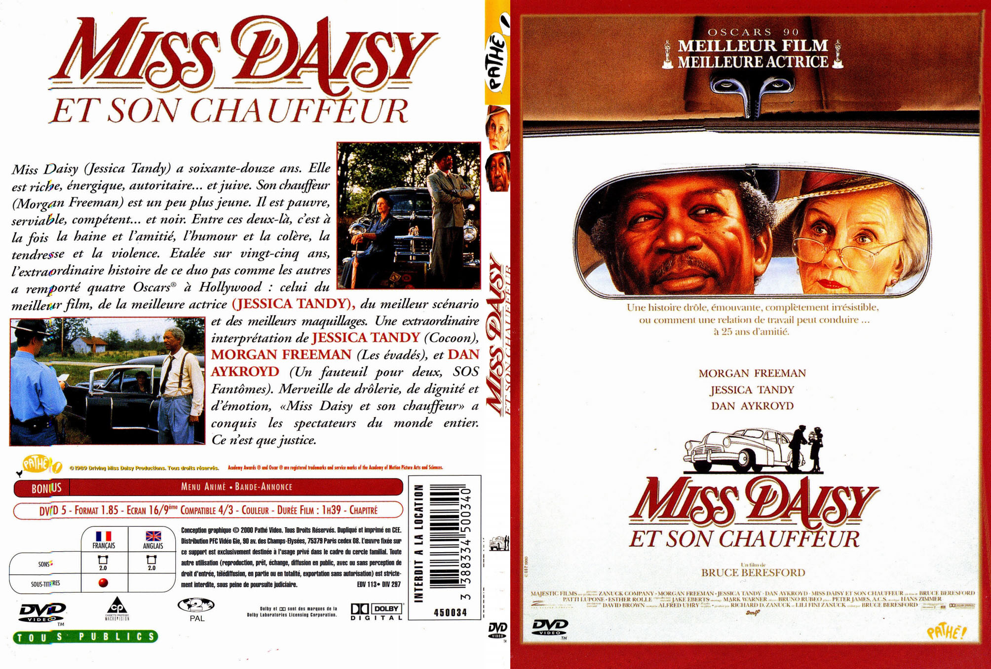 Jaquette DVD Miss Daisy et son chauffeur - SLIM