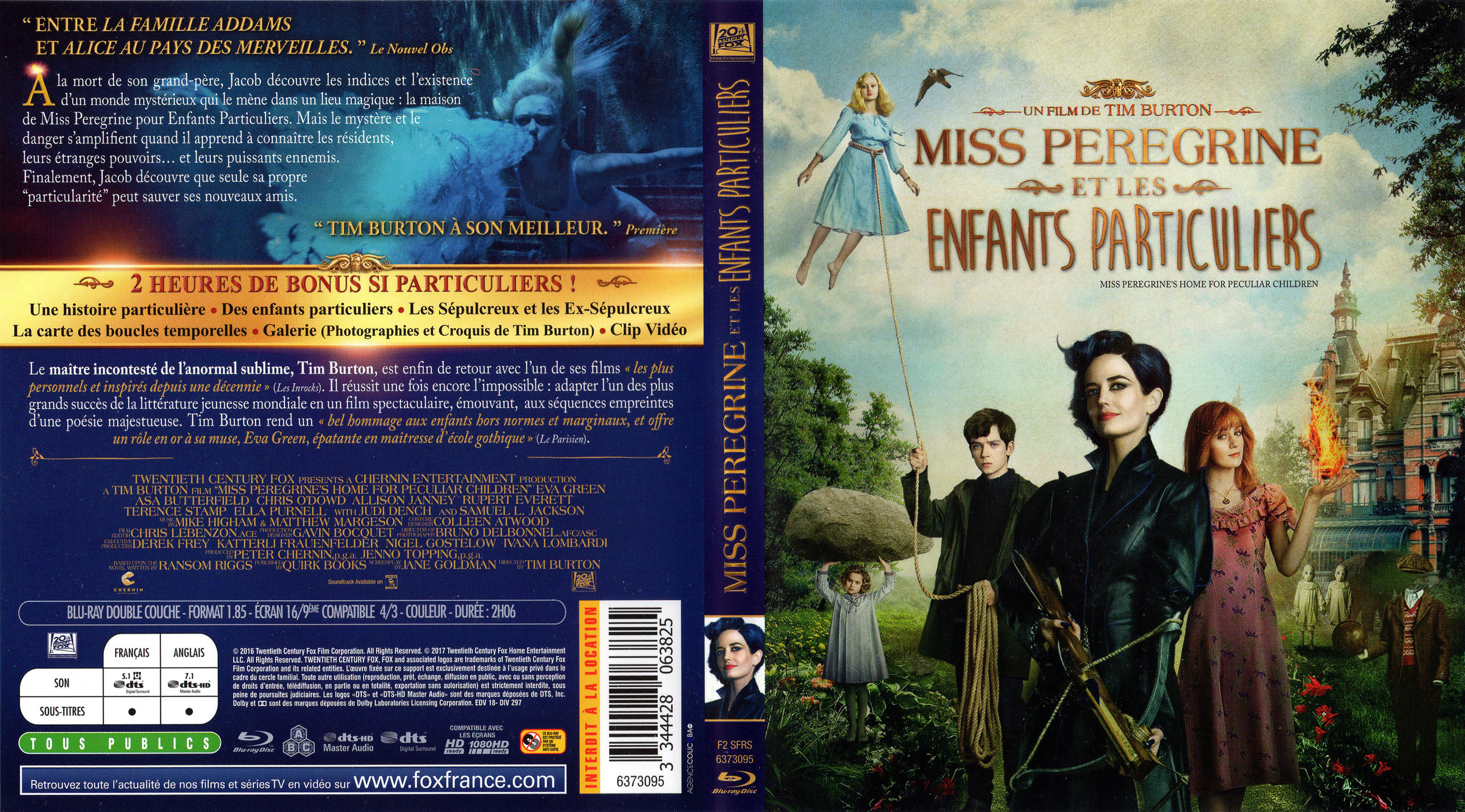 Jaquette DVD Miss Peregrine et les enfants particuliers (BLU-RAY)