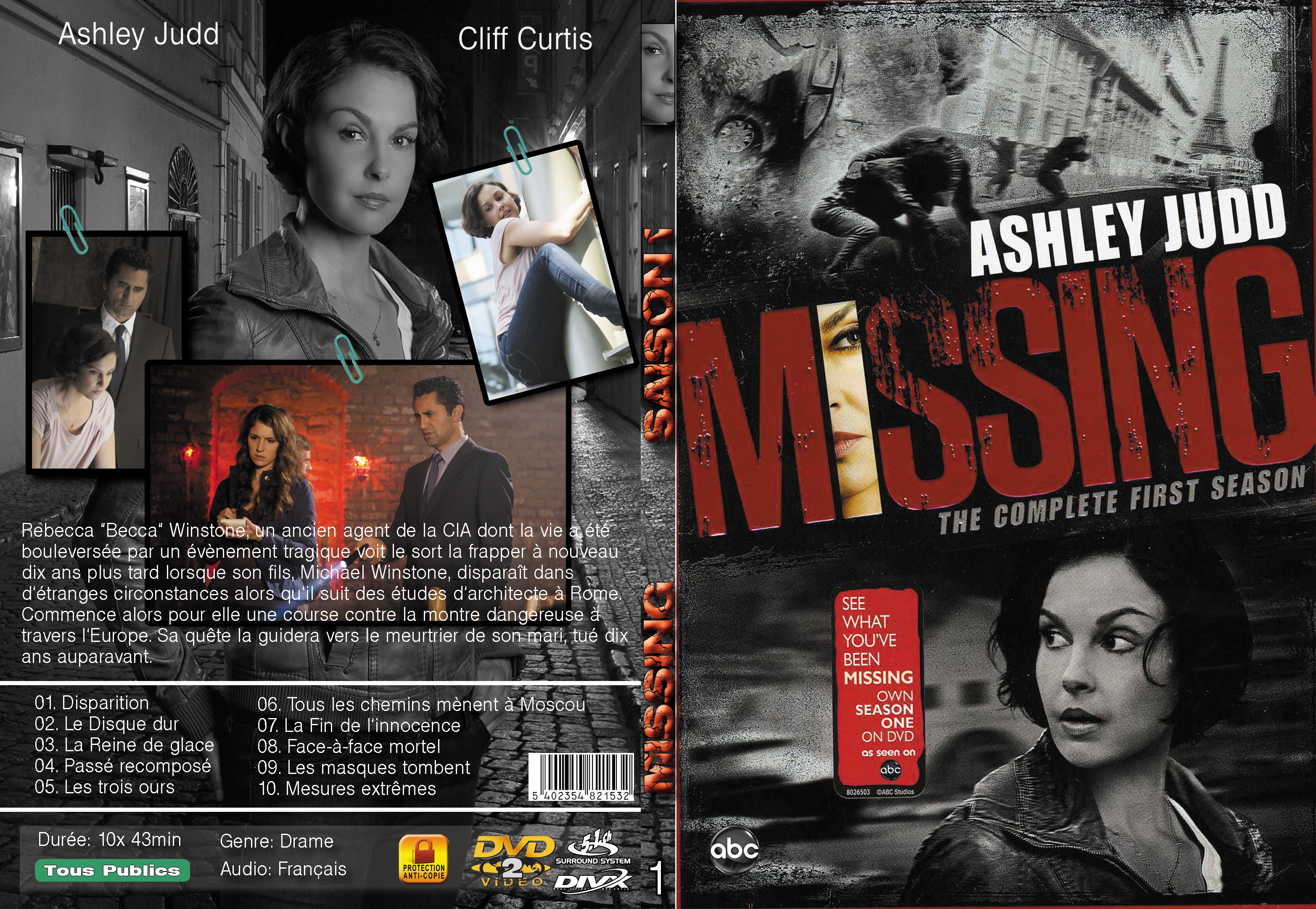 Jaquette DVD Missing Saison 1 custom