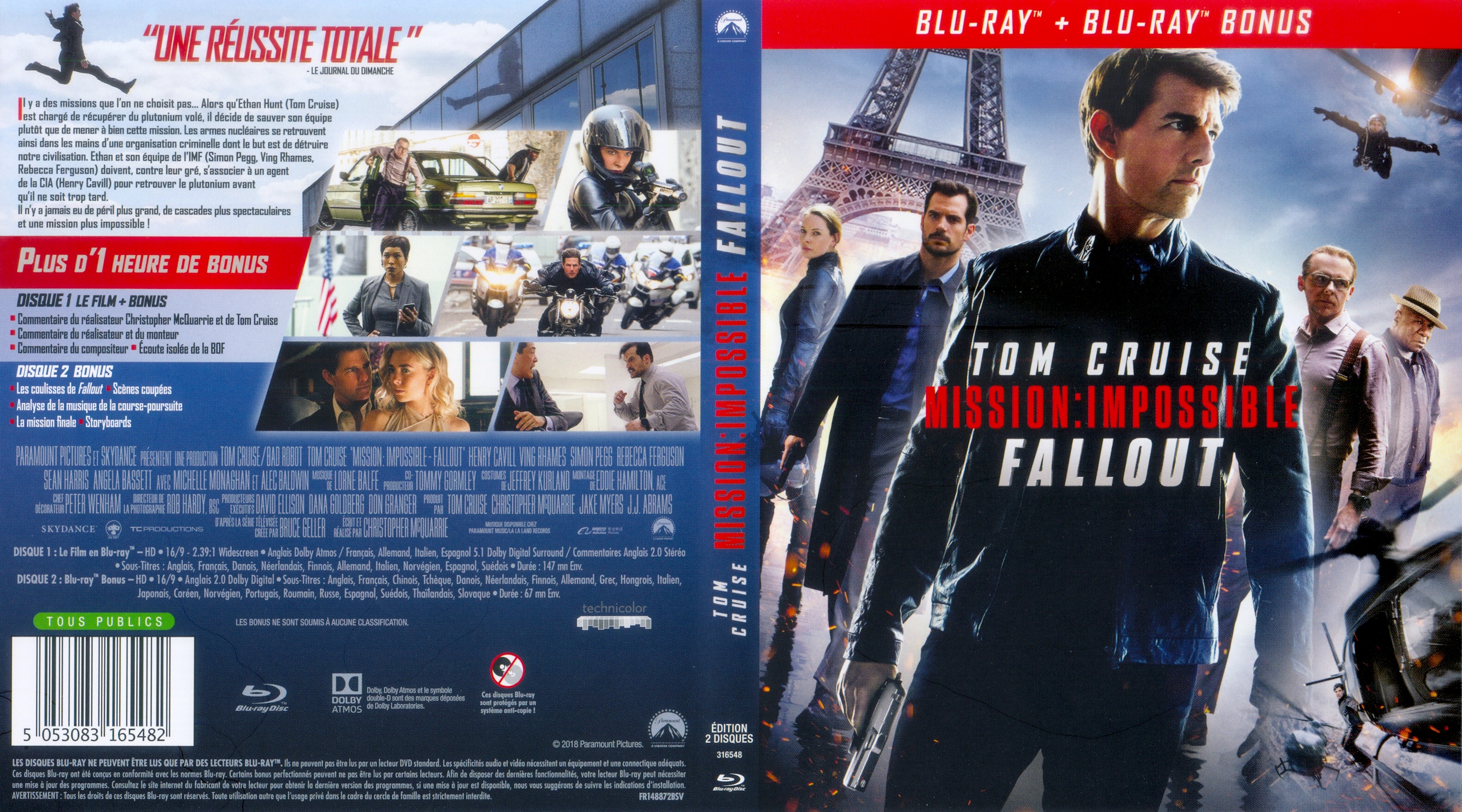 Jaquette DVD Mission Impossible Fallout (BLU-RAY)