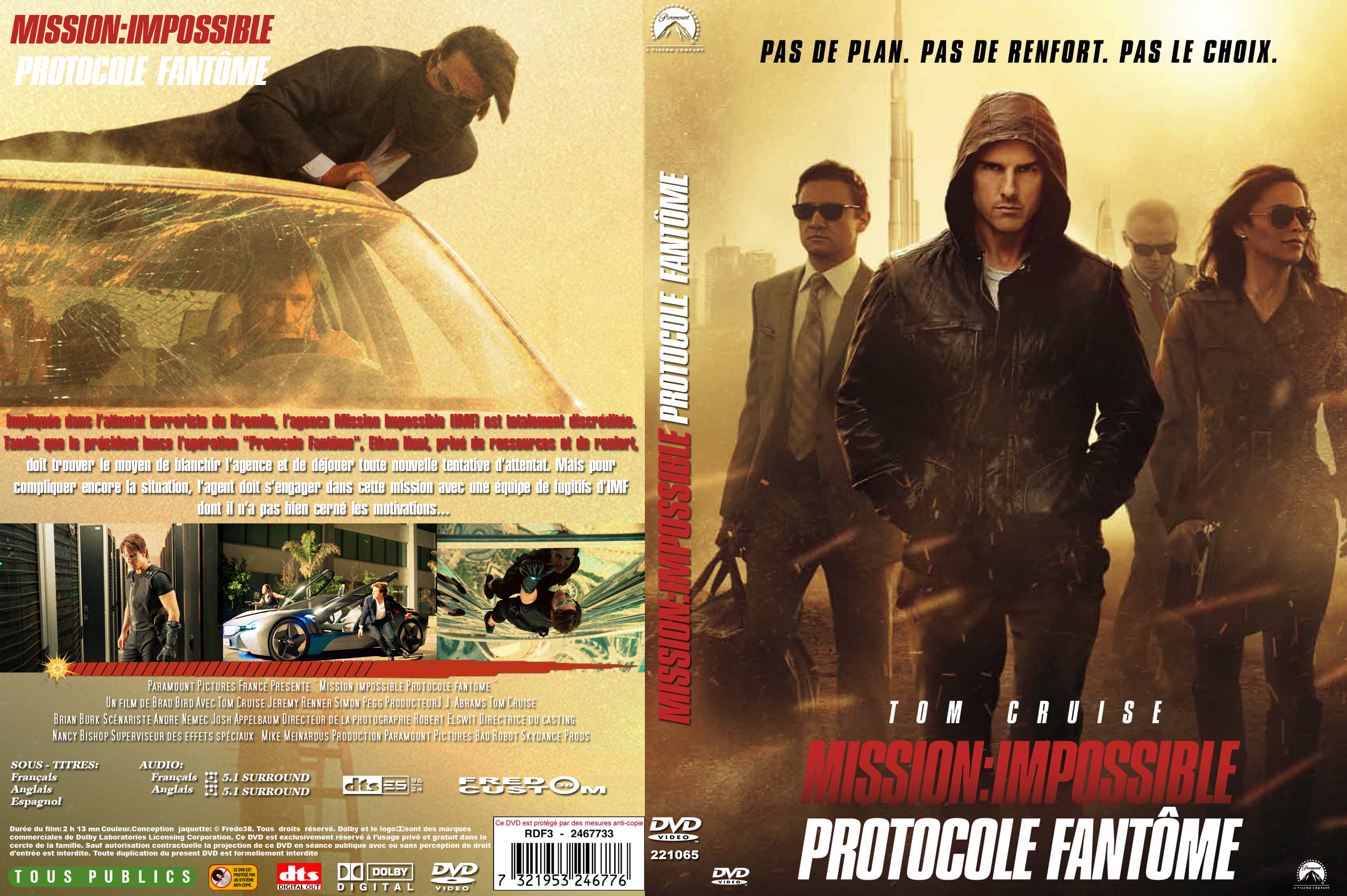 Jaquette DVD Mission Impossible Protocole fantme custom