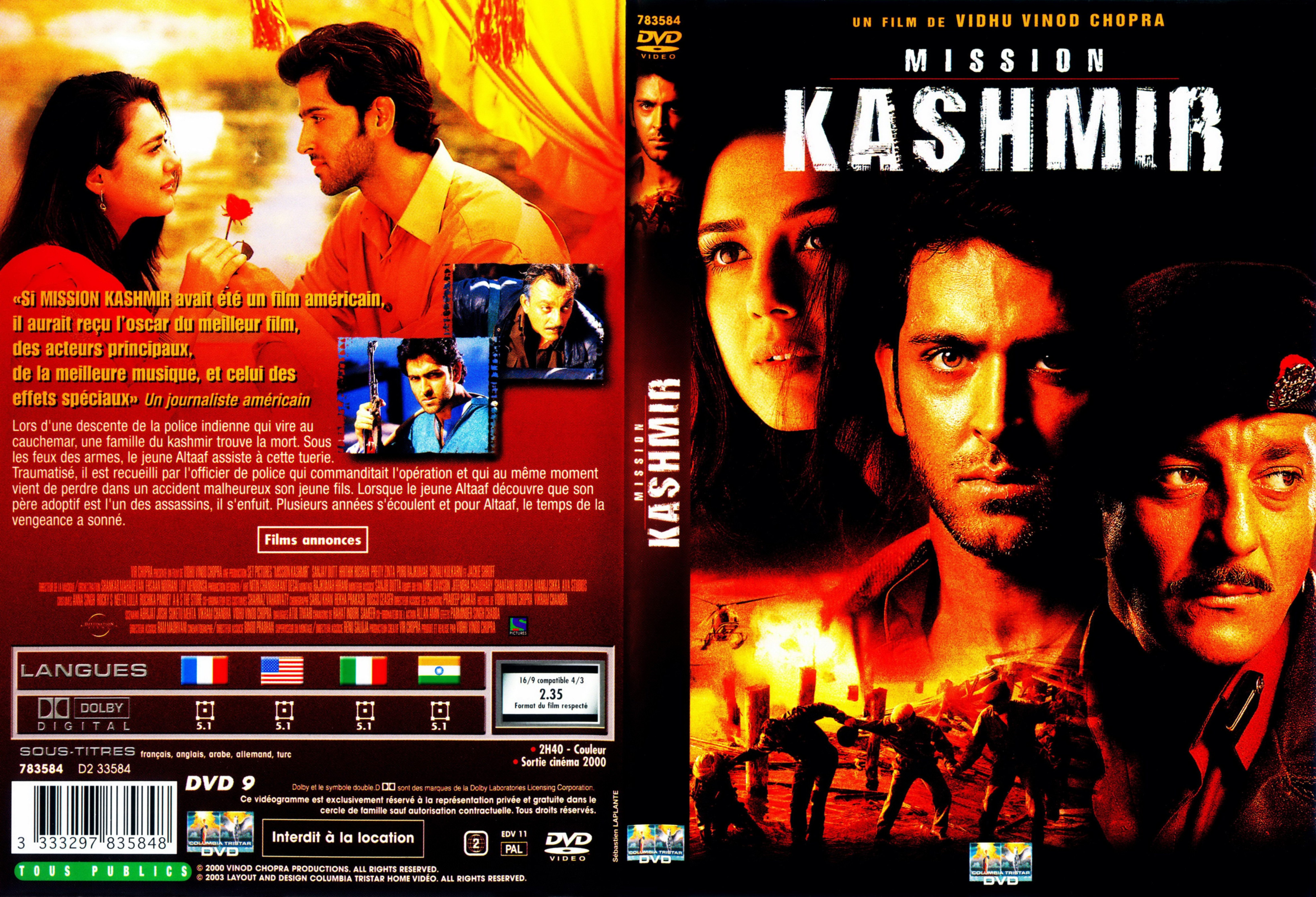 Jaquette DVD Mission Kashmir