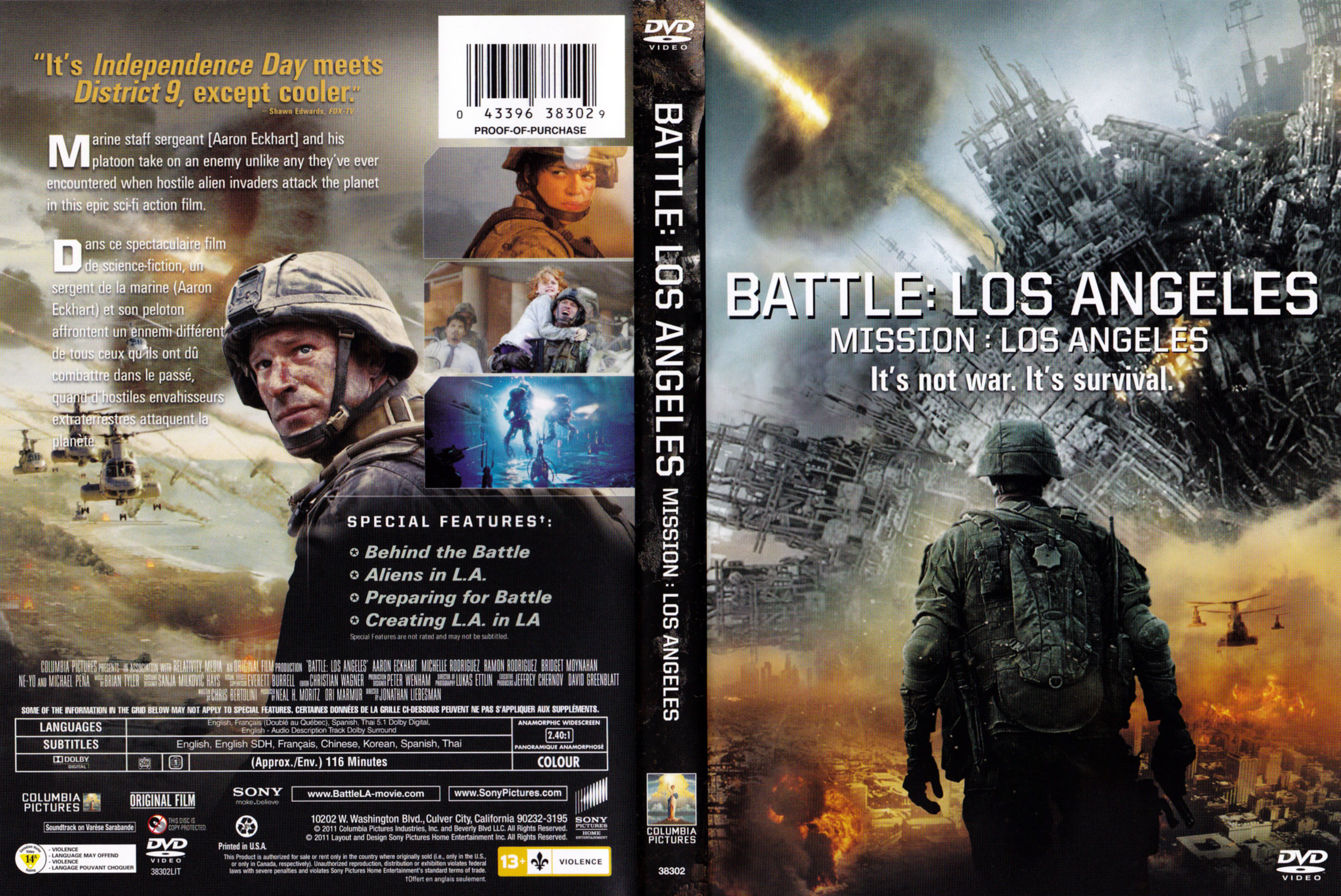 Jaquette DVD Mission Los Angeles - Battle Los Angeles (Canadienne)