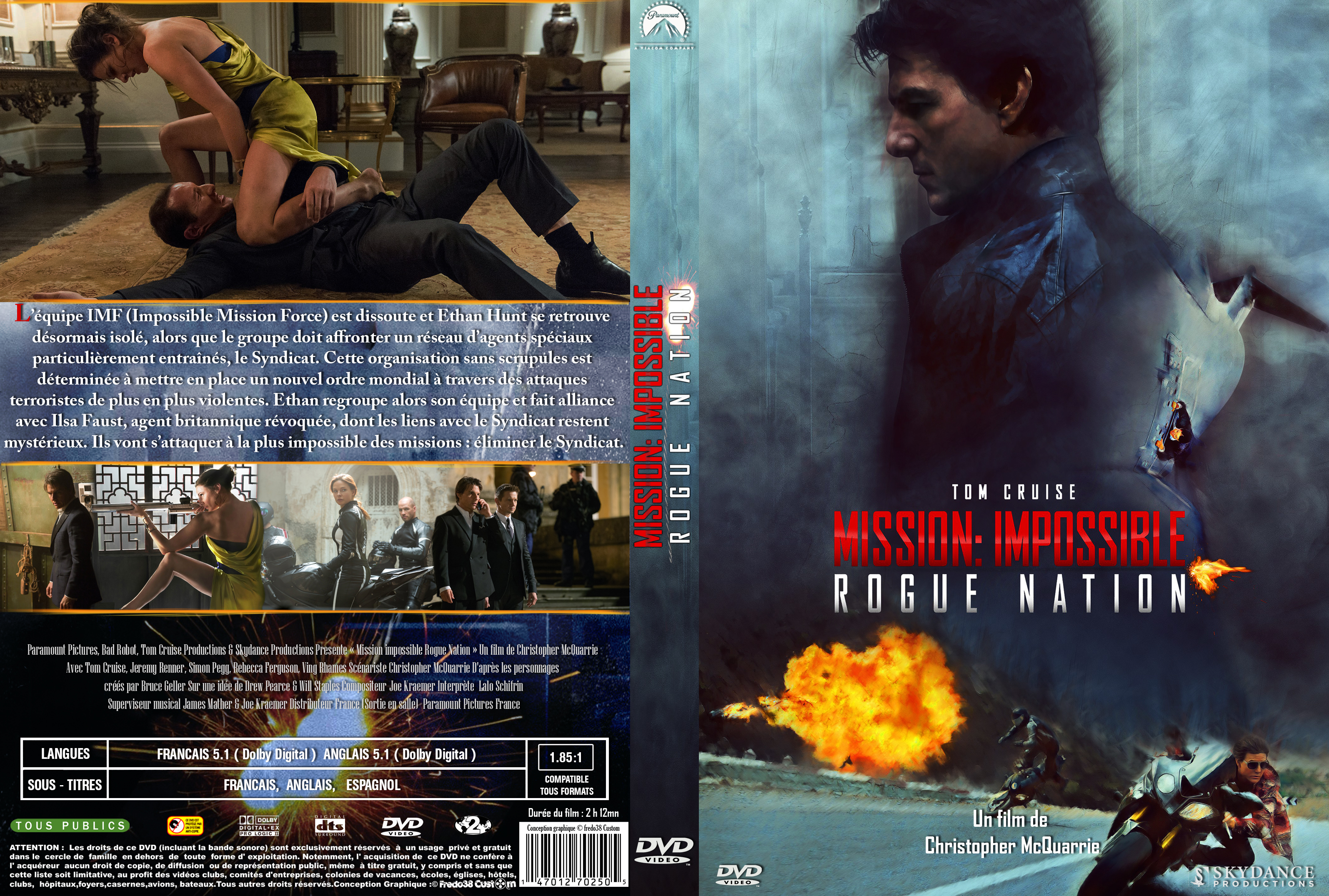 Jaquette DVD Mission : Impossible Rogue Nation custom v3