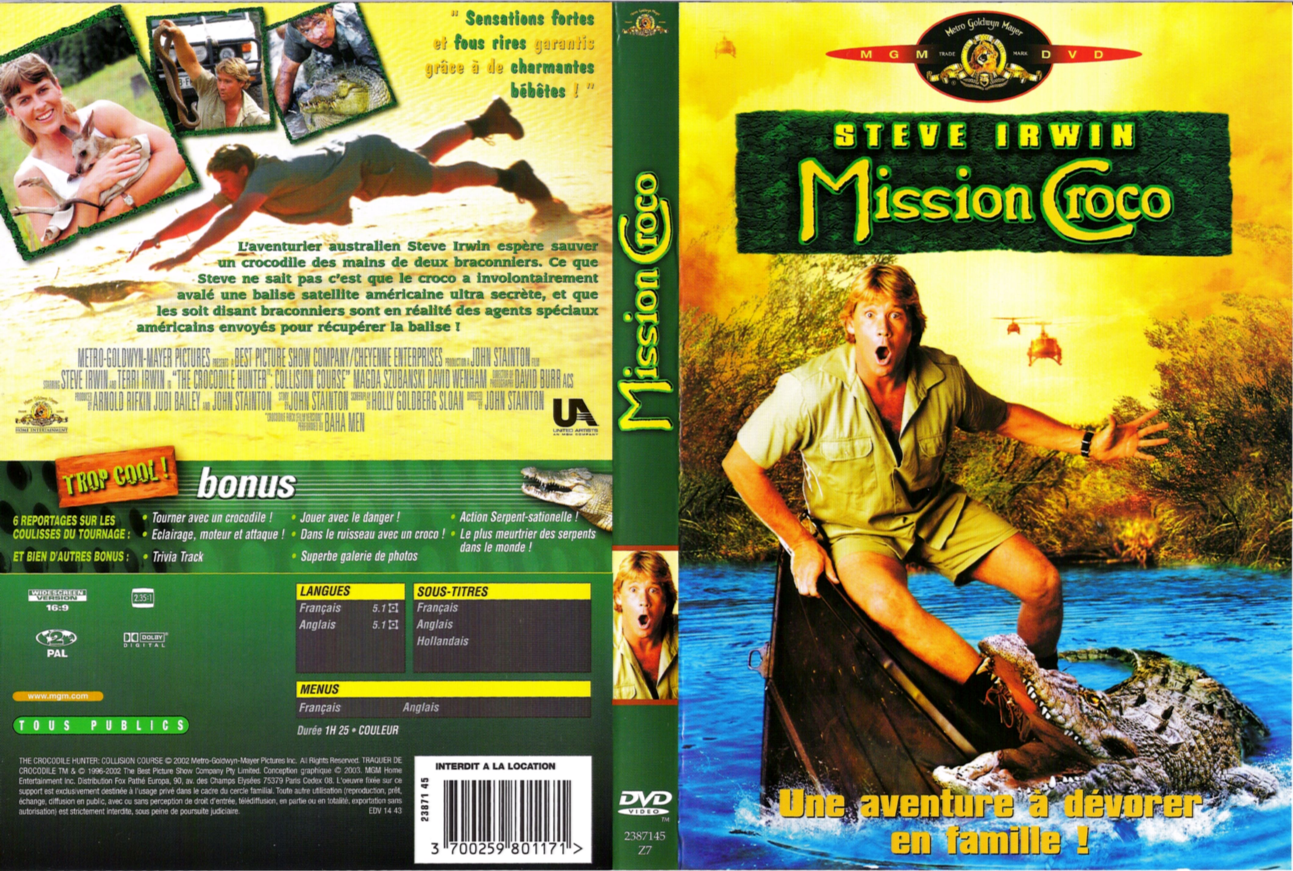 Jaquette DVD Mission croco v2
