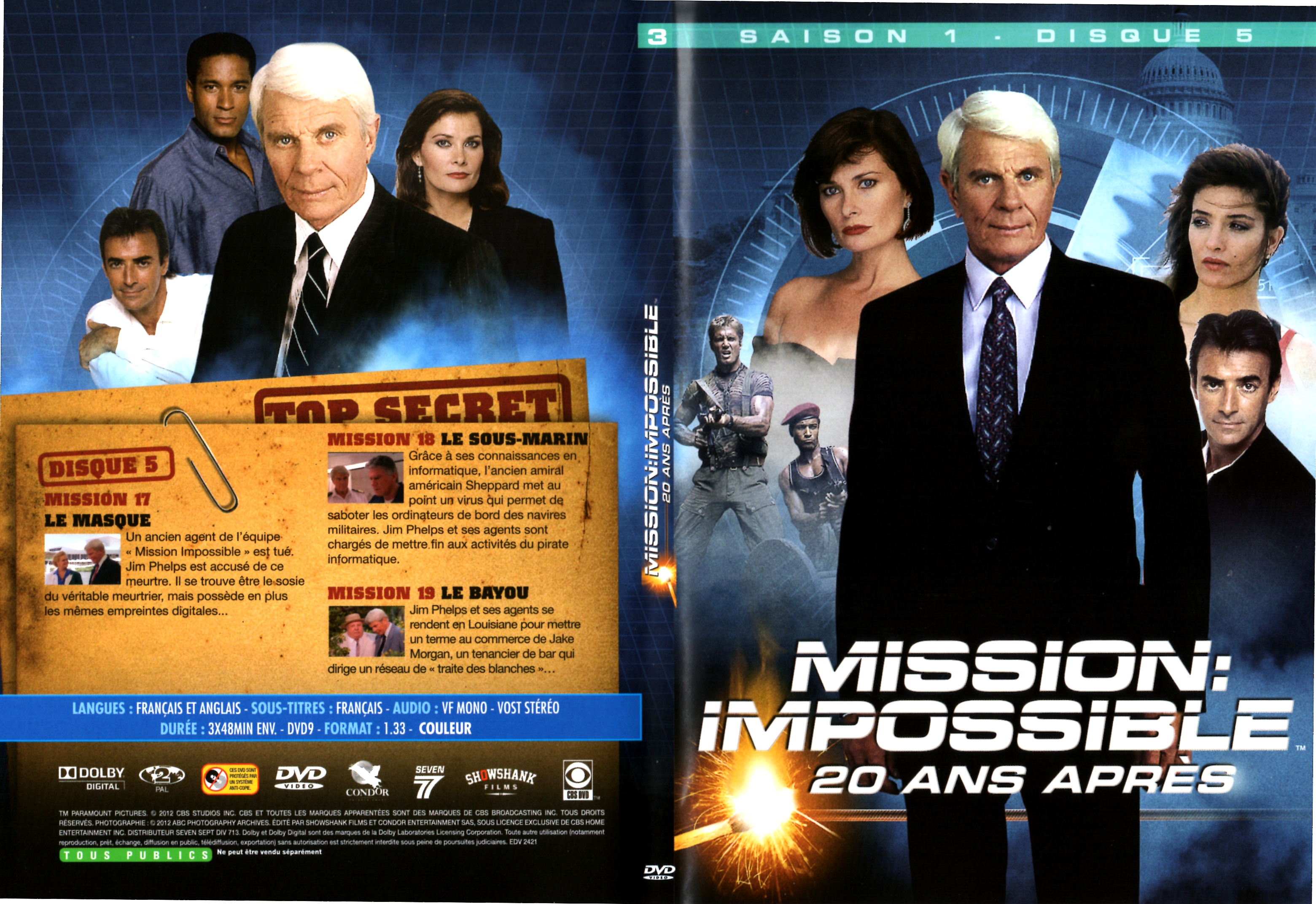 Jaquette DVD Mission impossible 20 ans aprs Saison 1 DVD 3
