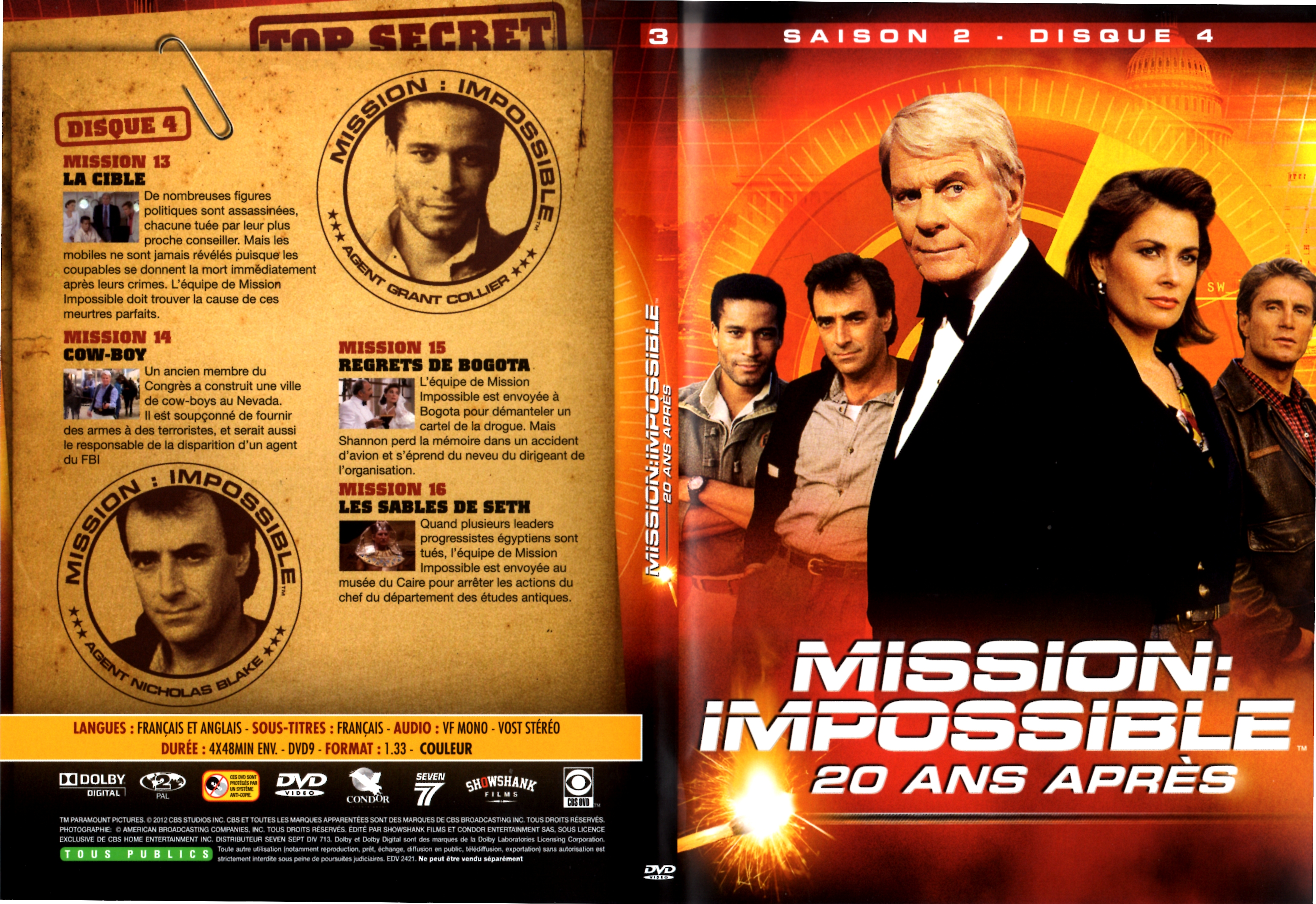 Jaquette DVD Mission impossible 20 ans aprs Saison 2 DVD 3