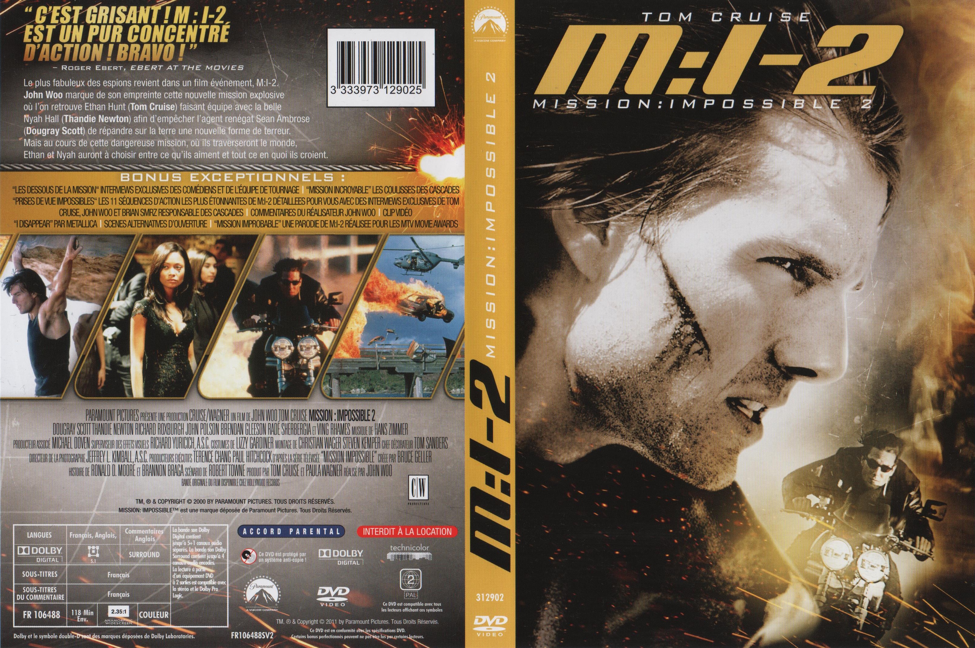 Jaquette DVD Mission impossible 2 v2