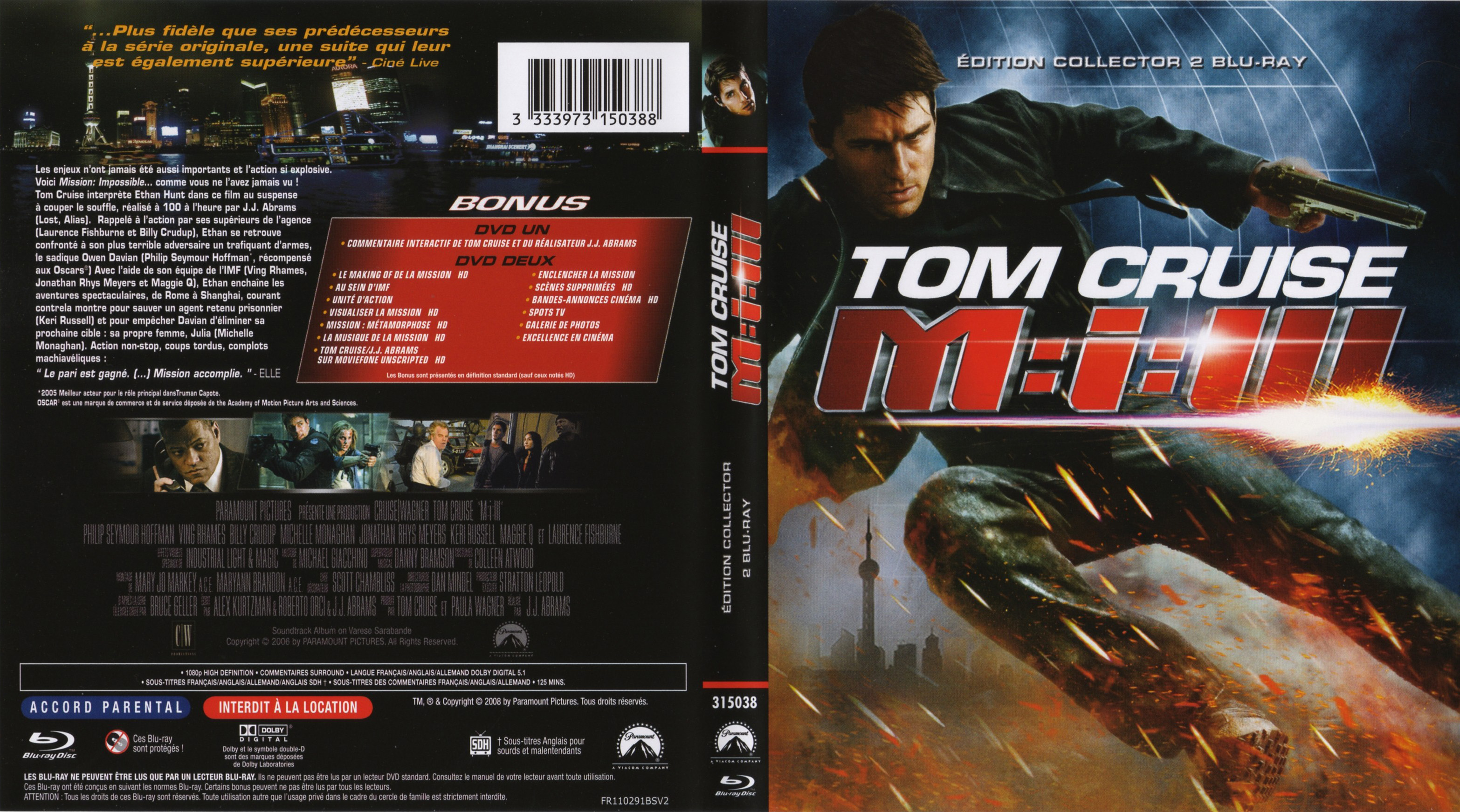 Jaquette DVD Mission impossible 3 (BLU-RAY)