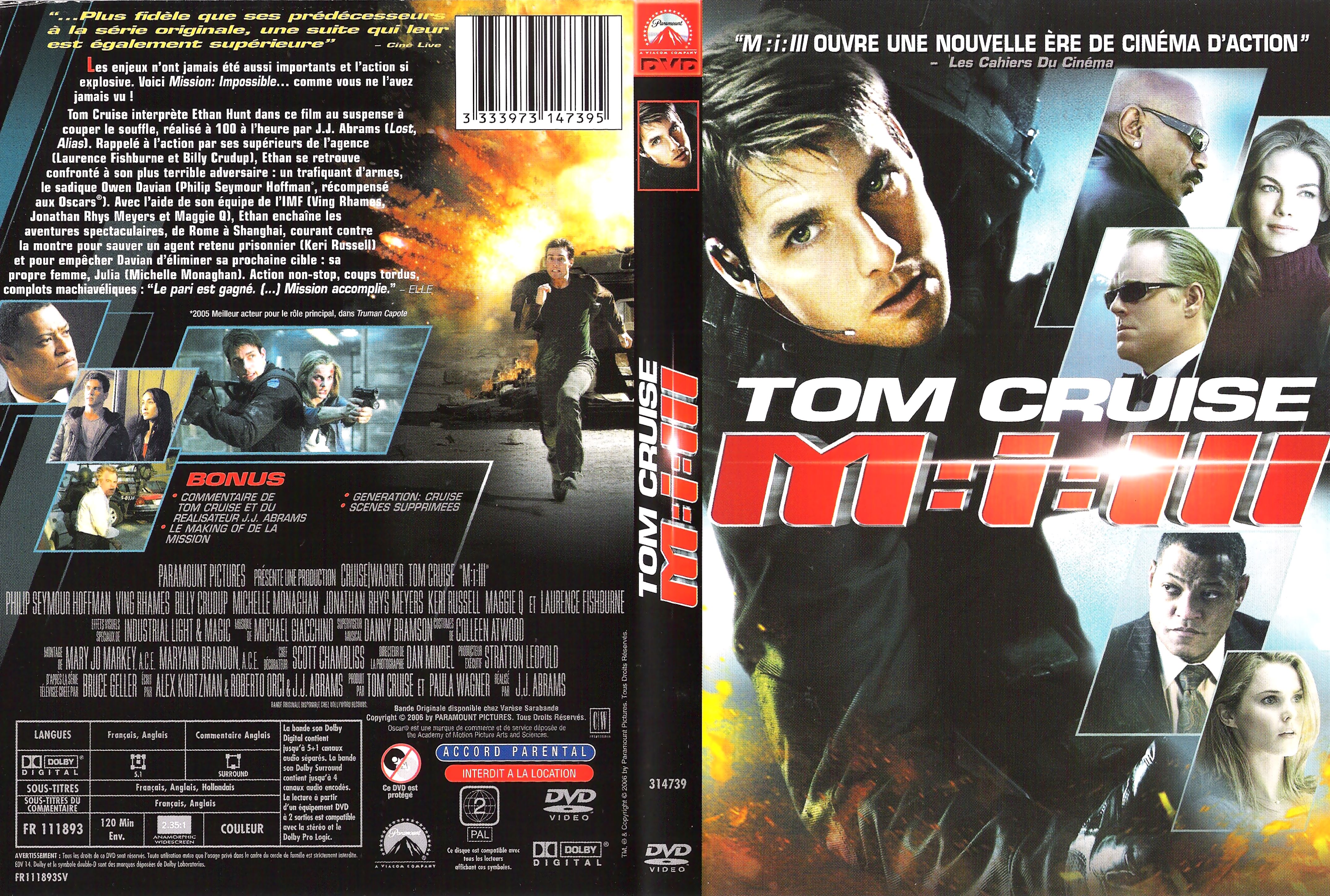 Jaquette DVD Mission impossible 3 v2