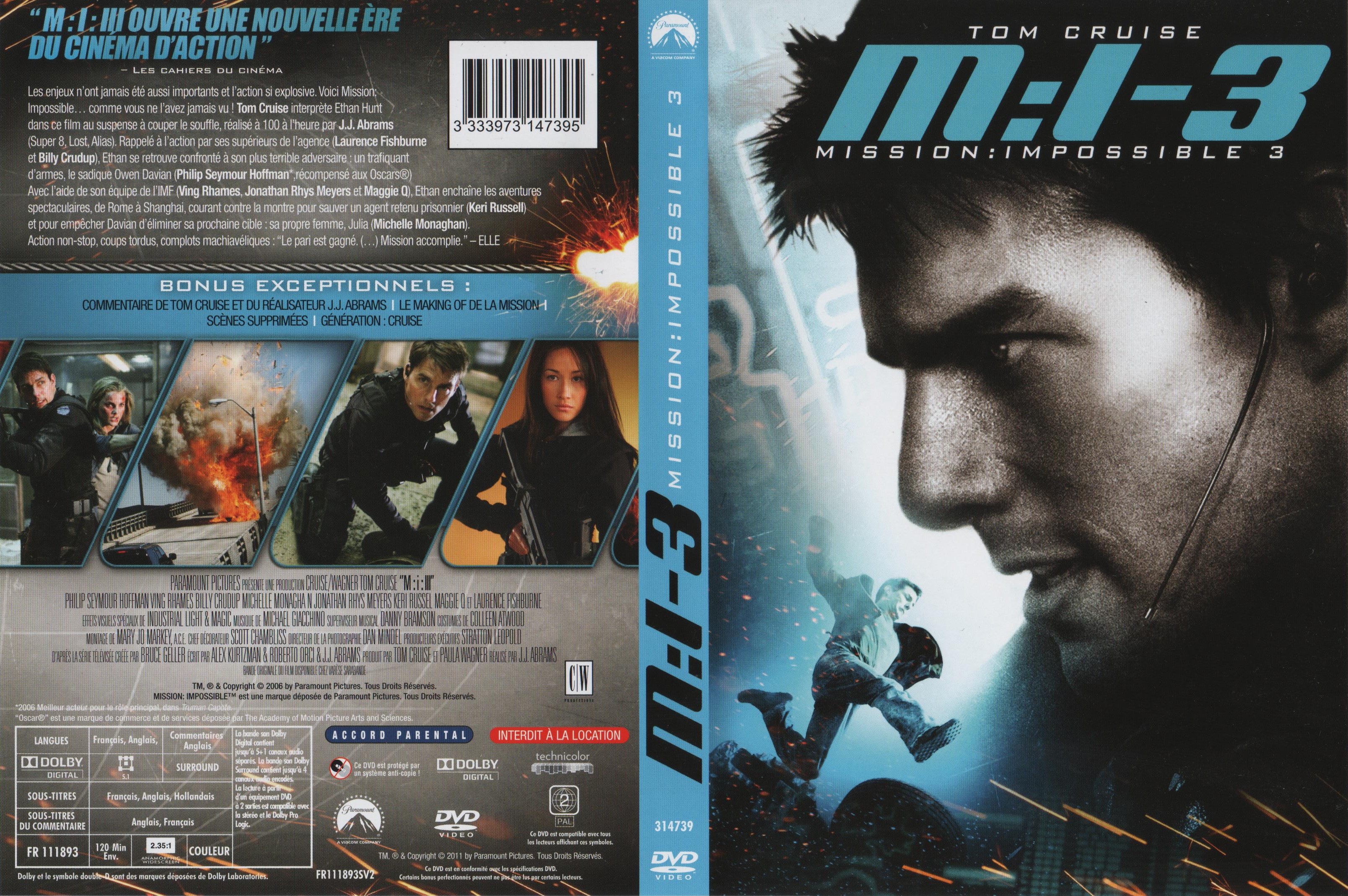 Jaquette DVD Mission impossible 3 v4