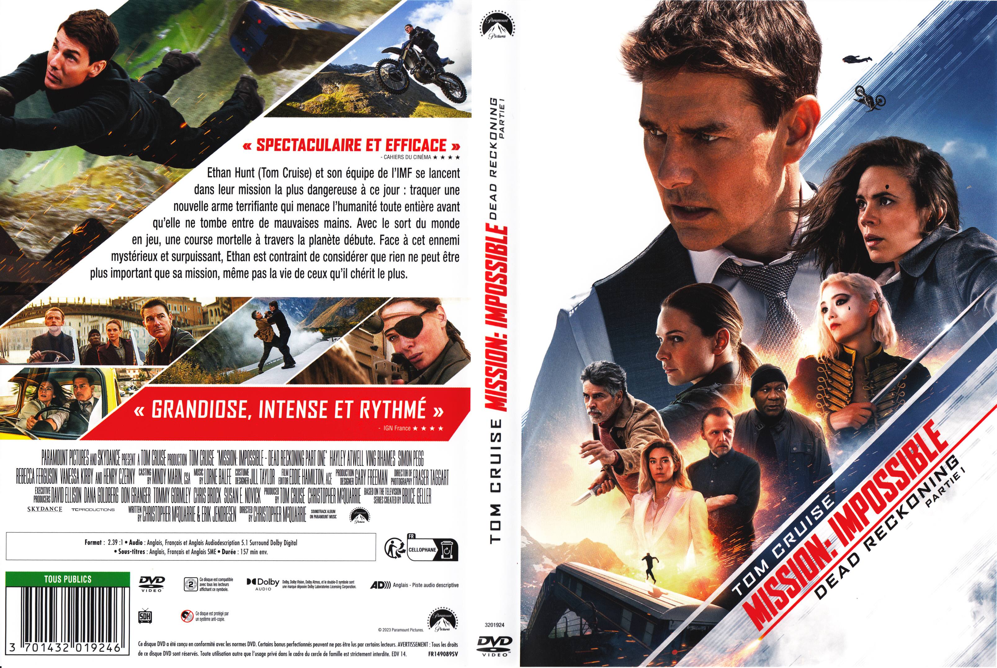 Jaquette DVD Mission impossible Dead Reckoning Partie 1