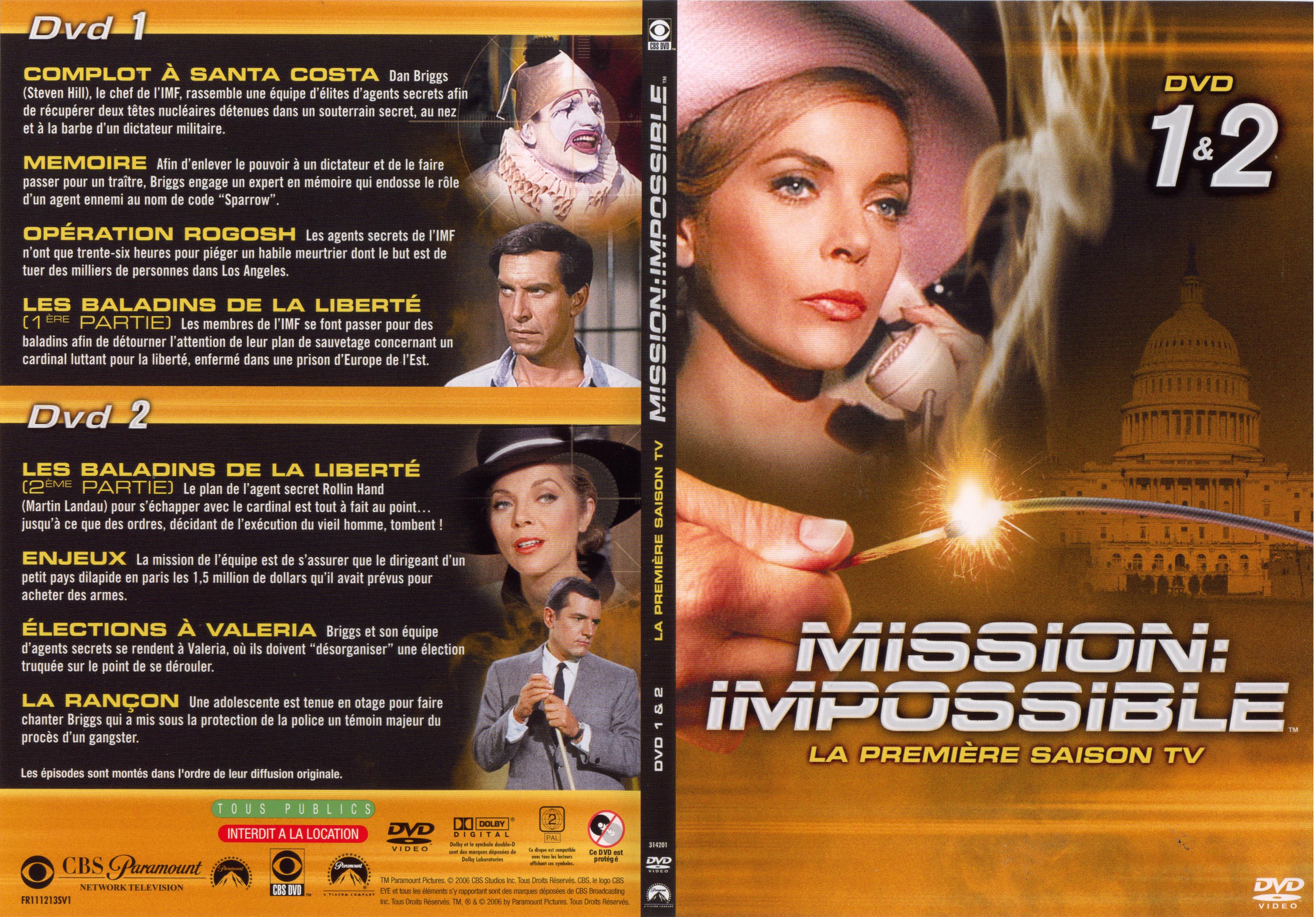 Jaquette DVD Mission impossible Saison 1 vol 1