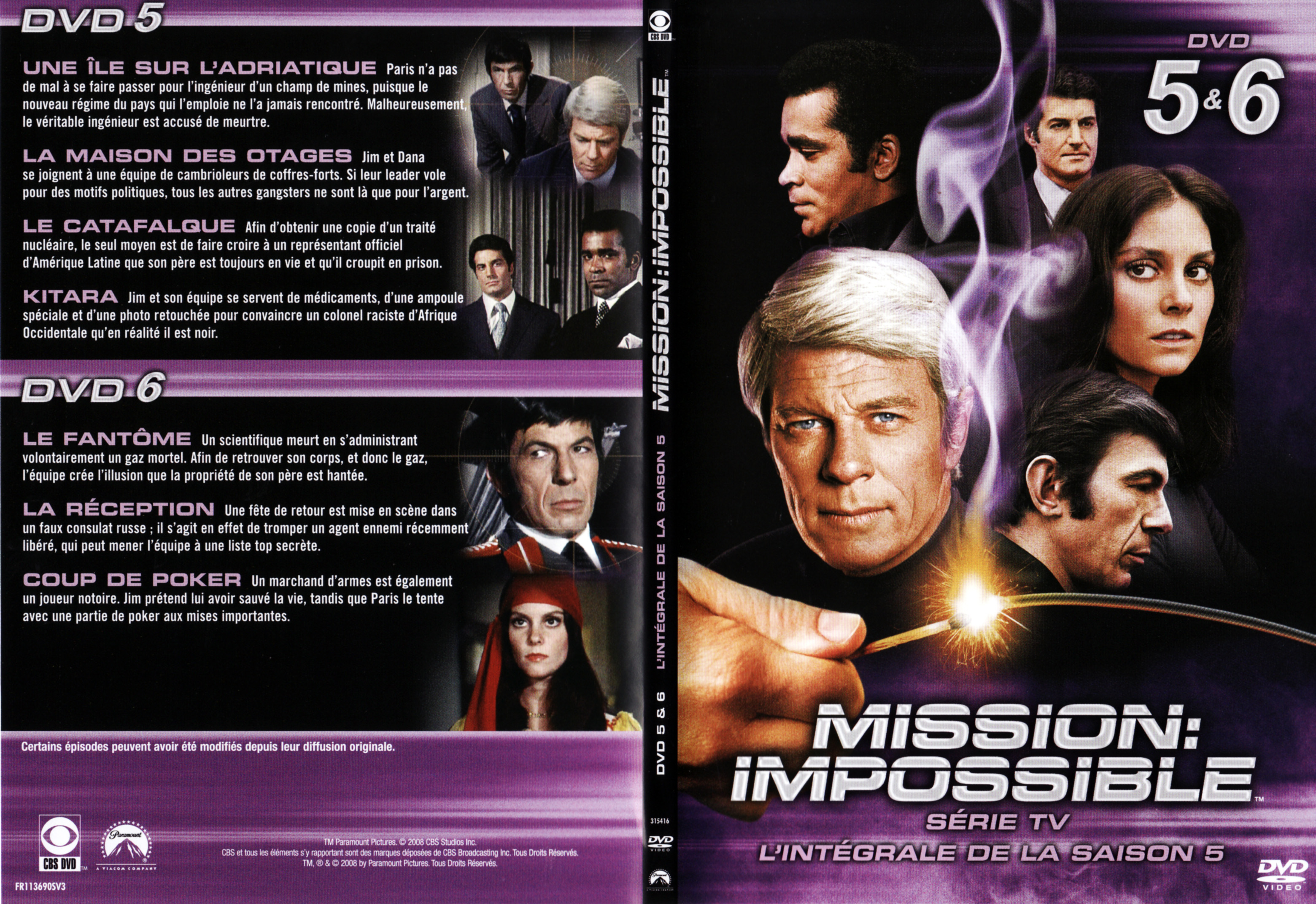 Jaquette DVD Mission impossible Saison 5 DVD 3