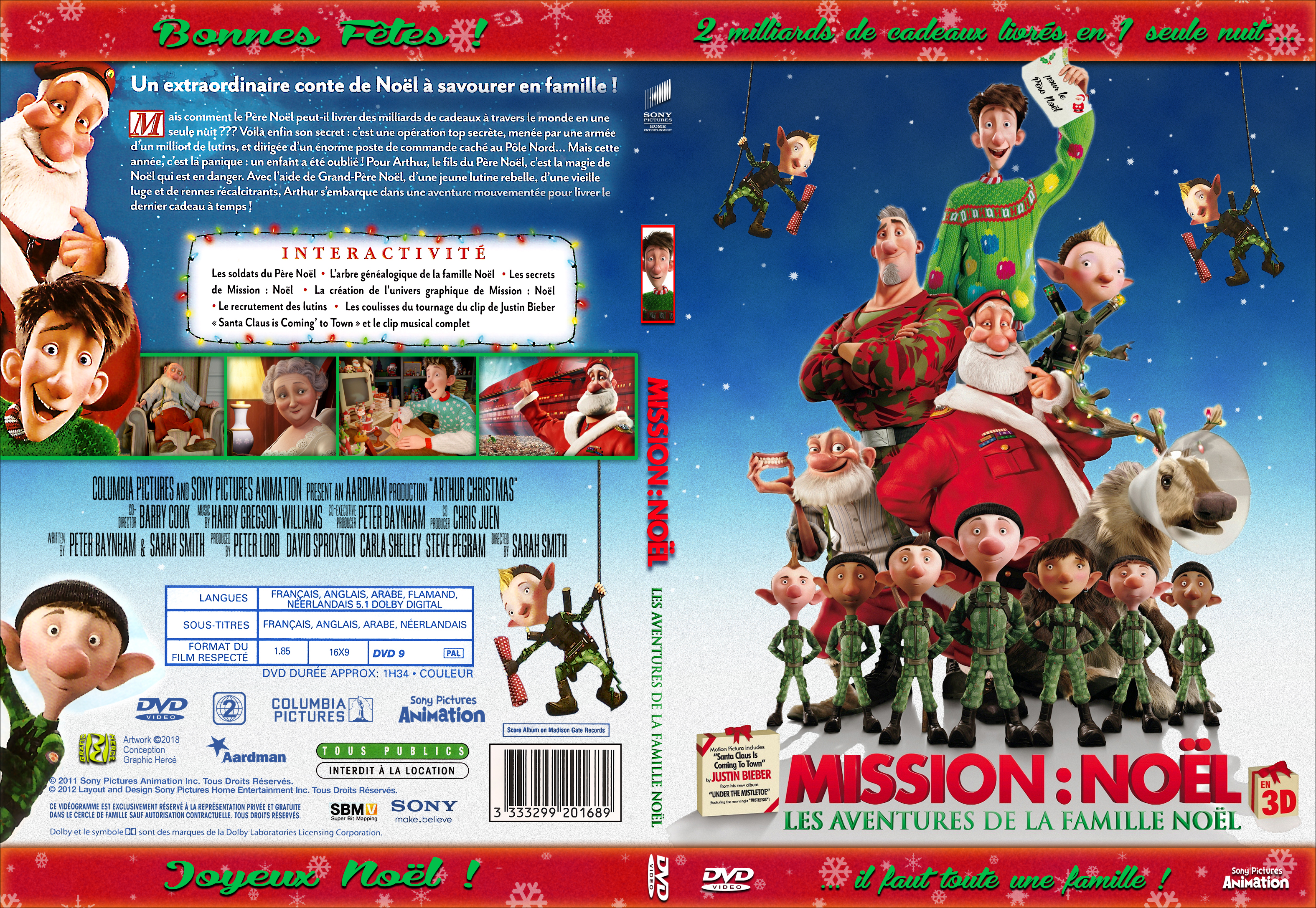 Jaquette DVD Mission noel les aventures de la famille noel cutom - SLIM