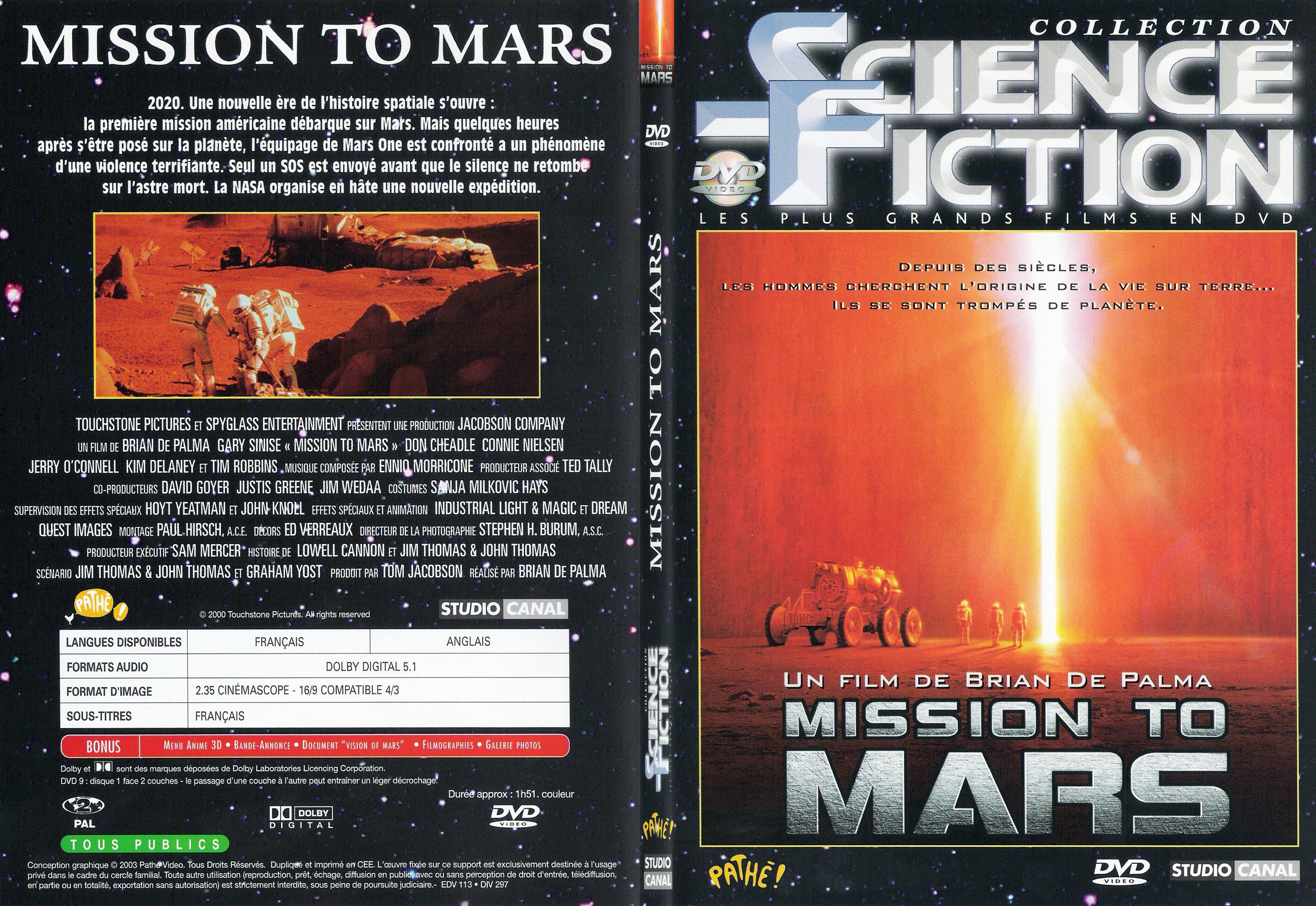 Jaquette DVD Mission to Mars - SLIM
