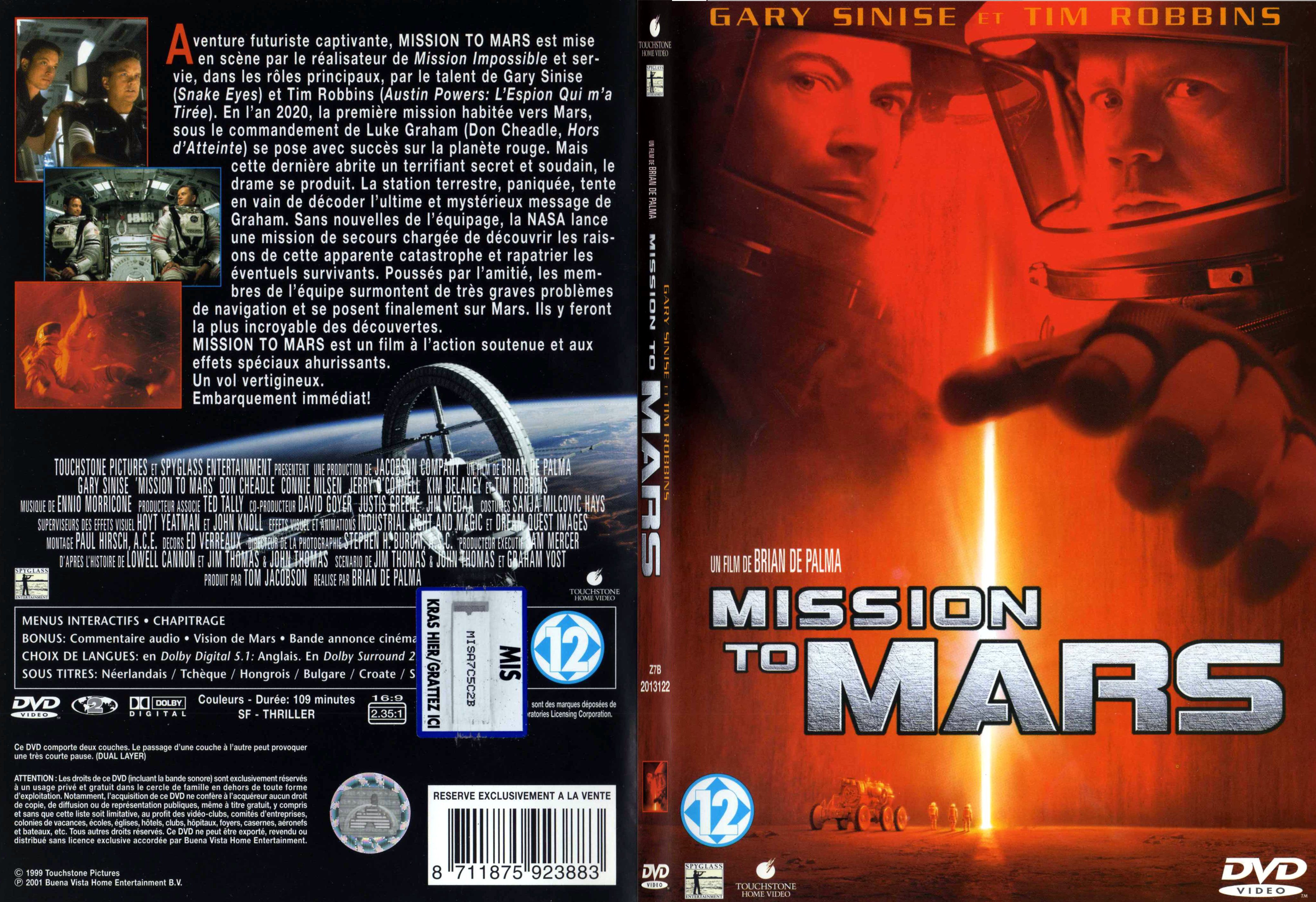 Jaquette DVD Mission to Mars - SLIM v2