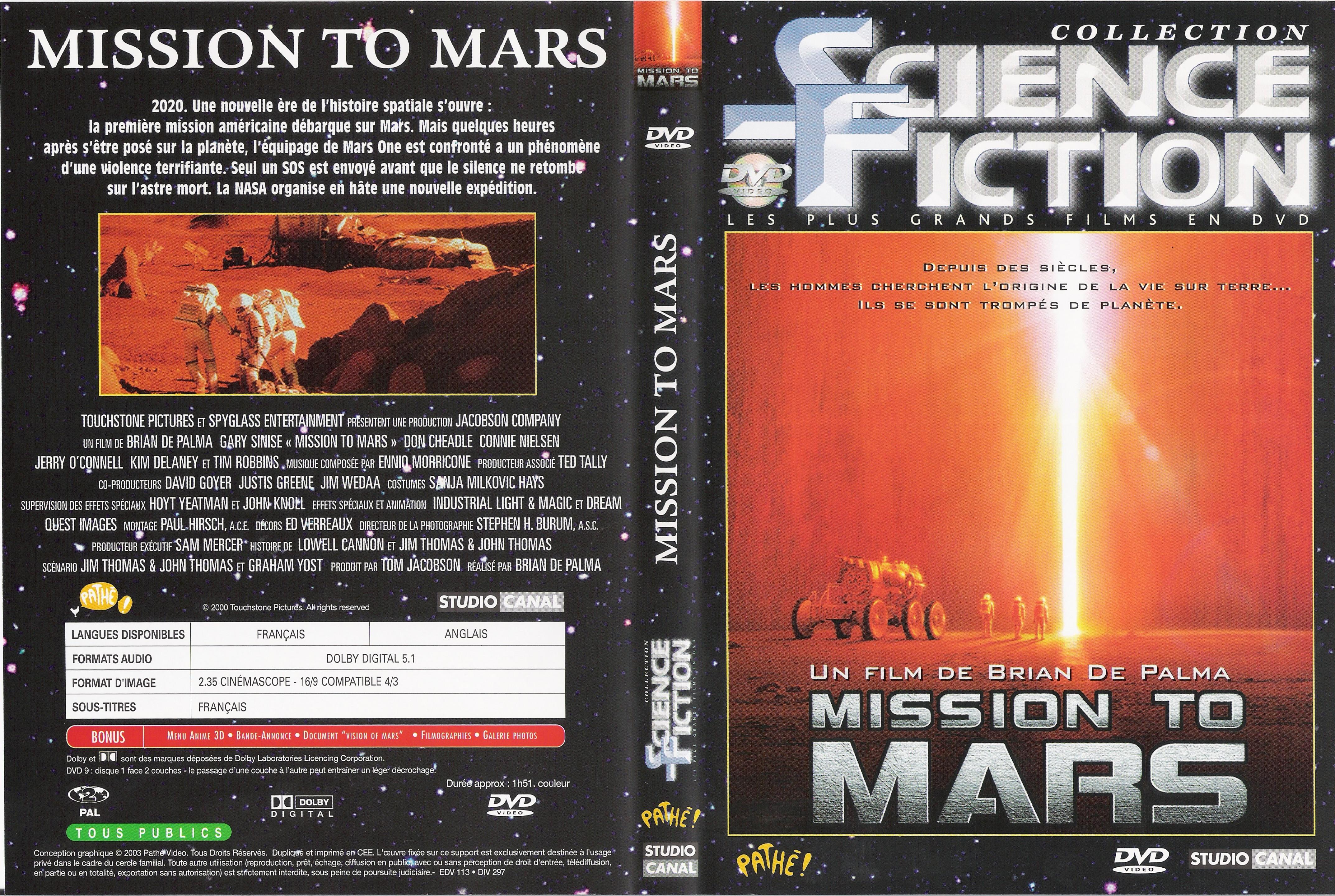 Jaquette DVD Mission to Mars v2