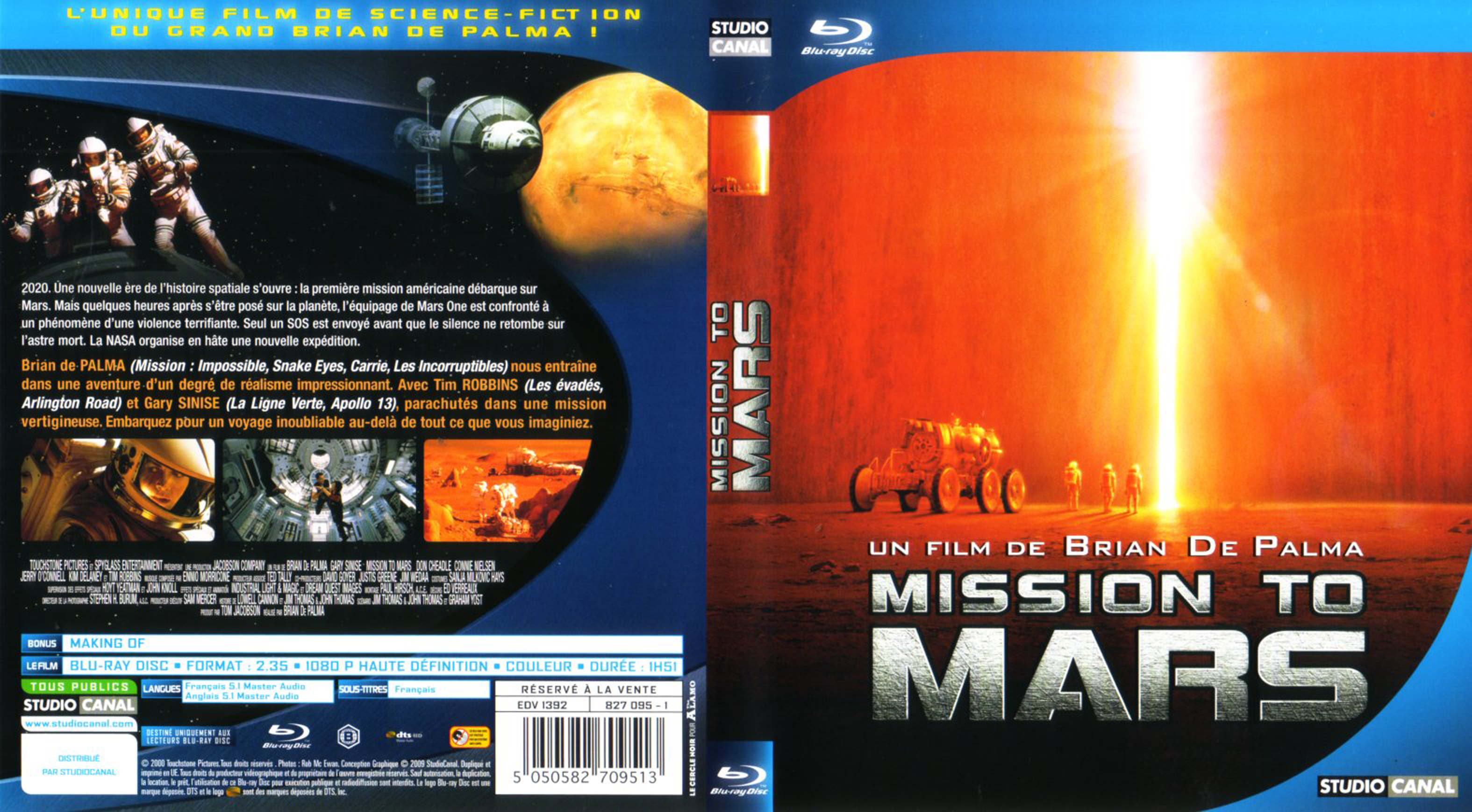 Jaquette DVD Mission to mars (BLU-RAY)