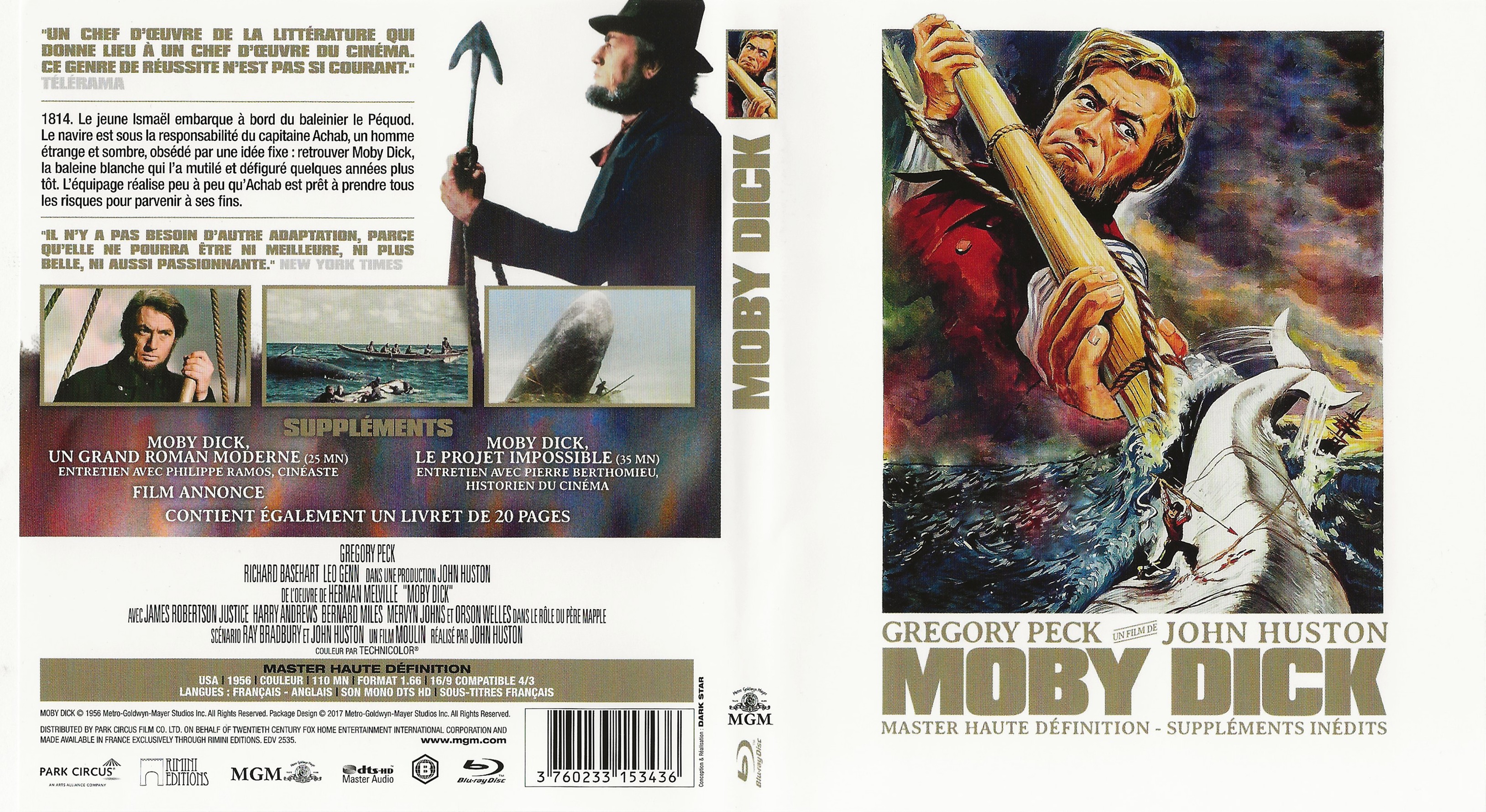 Jaquette DVD Moby Dick (1956) (BLU-RAY)