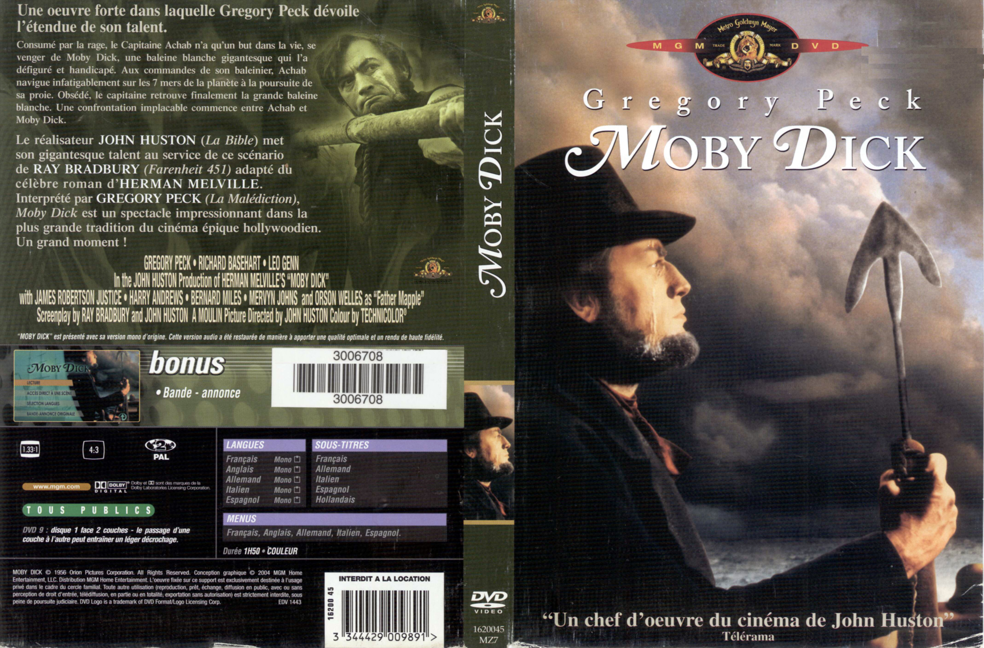 Jaquette DVD Moby Dick (1956) v2