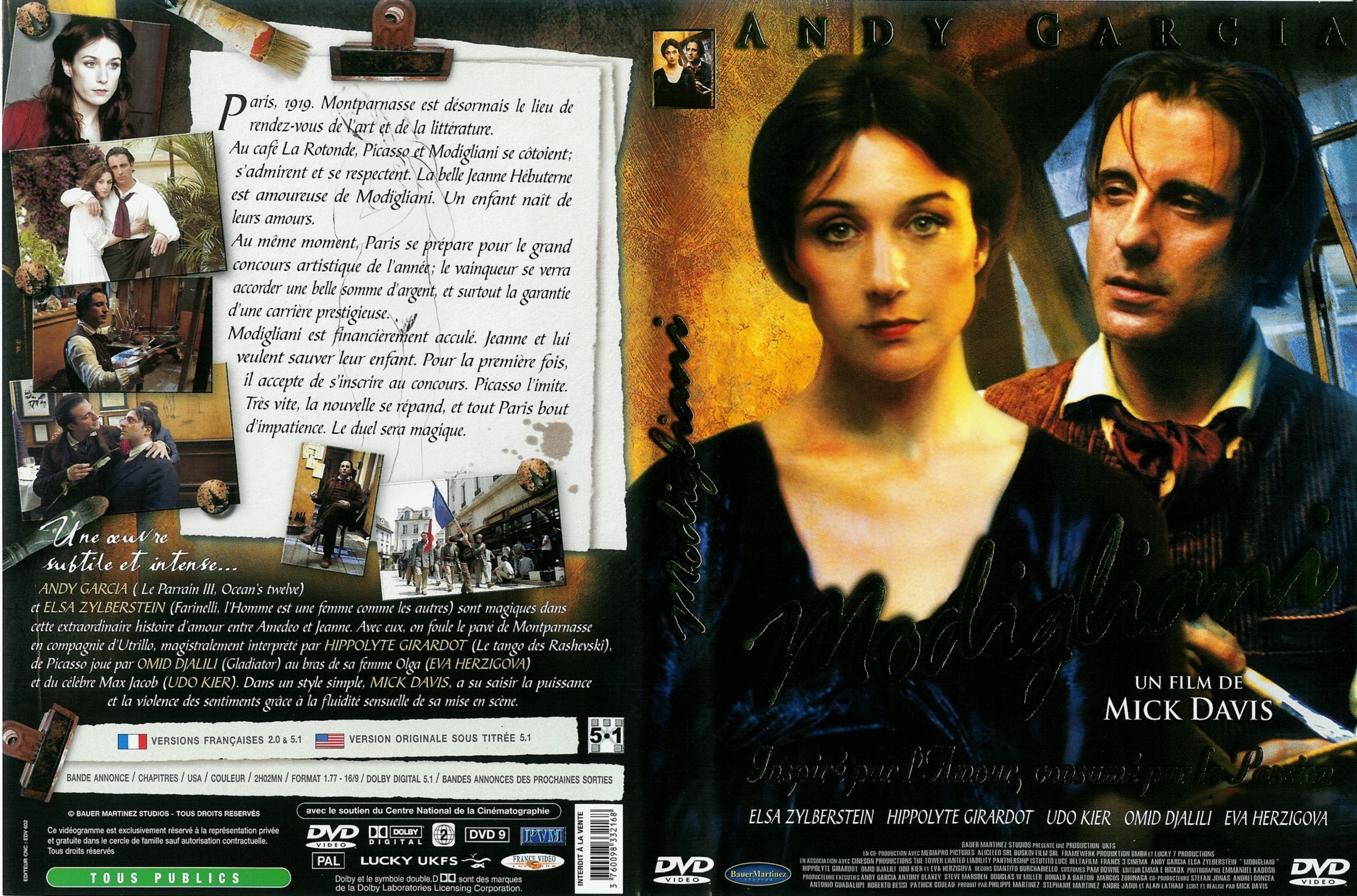 Jaquette DVD Modigliani
