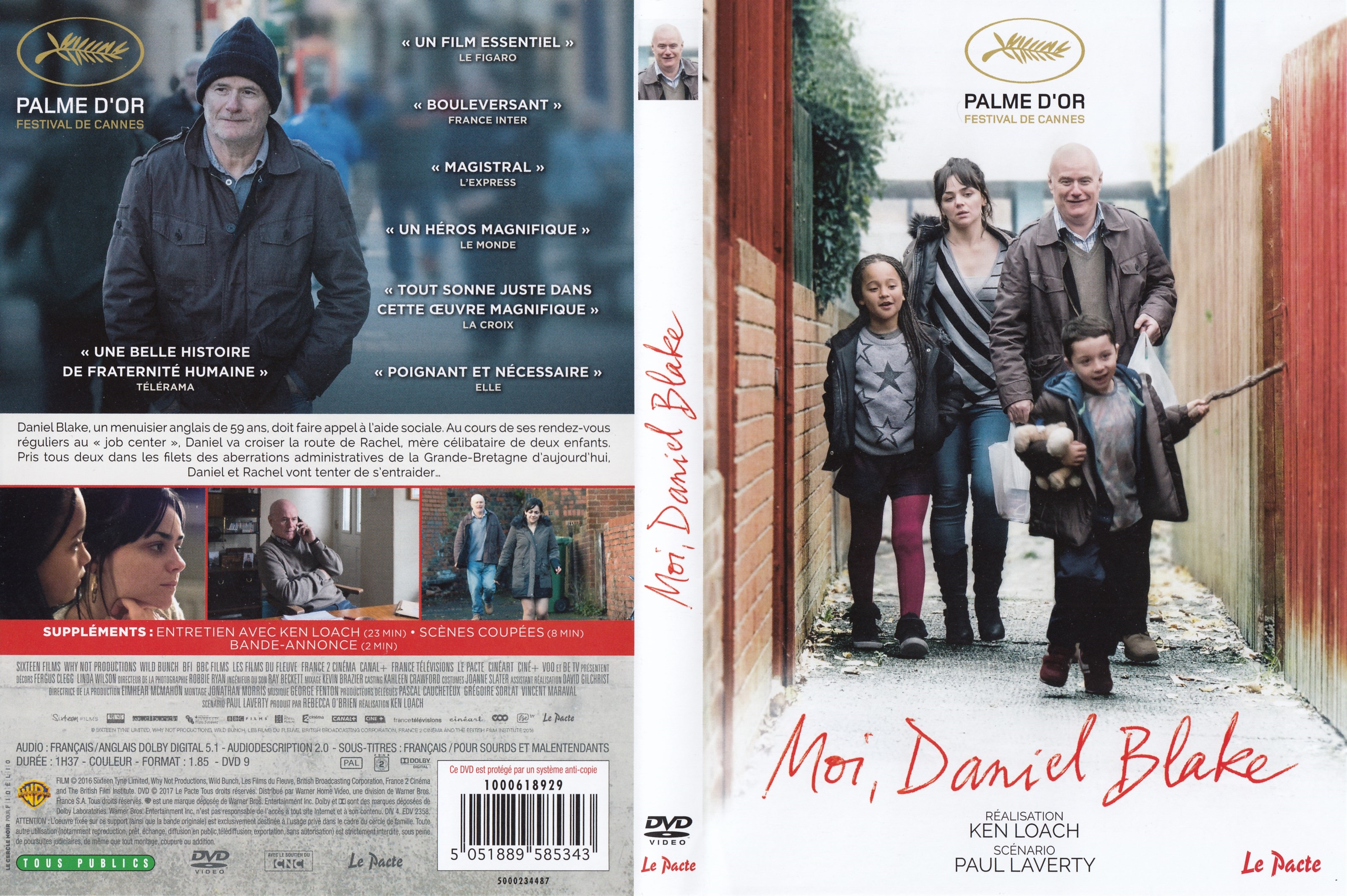 Jaquette DVD Moi, Daniel Blake