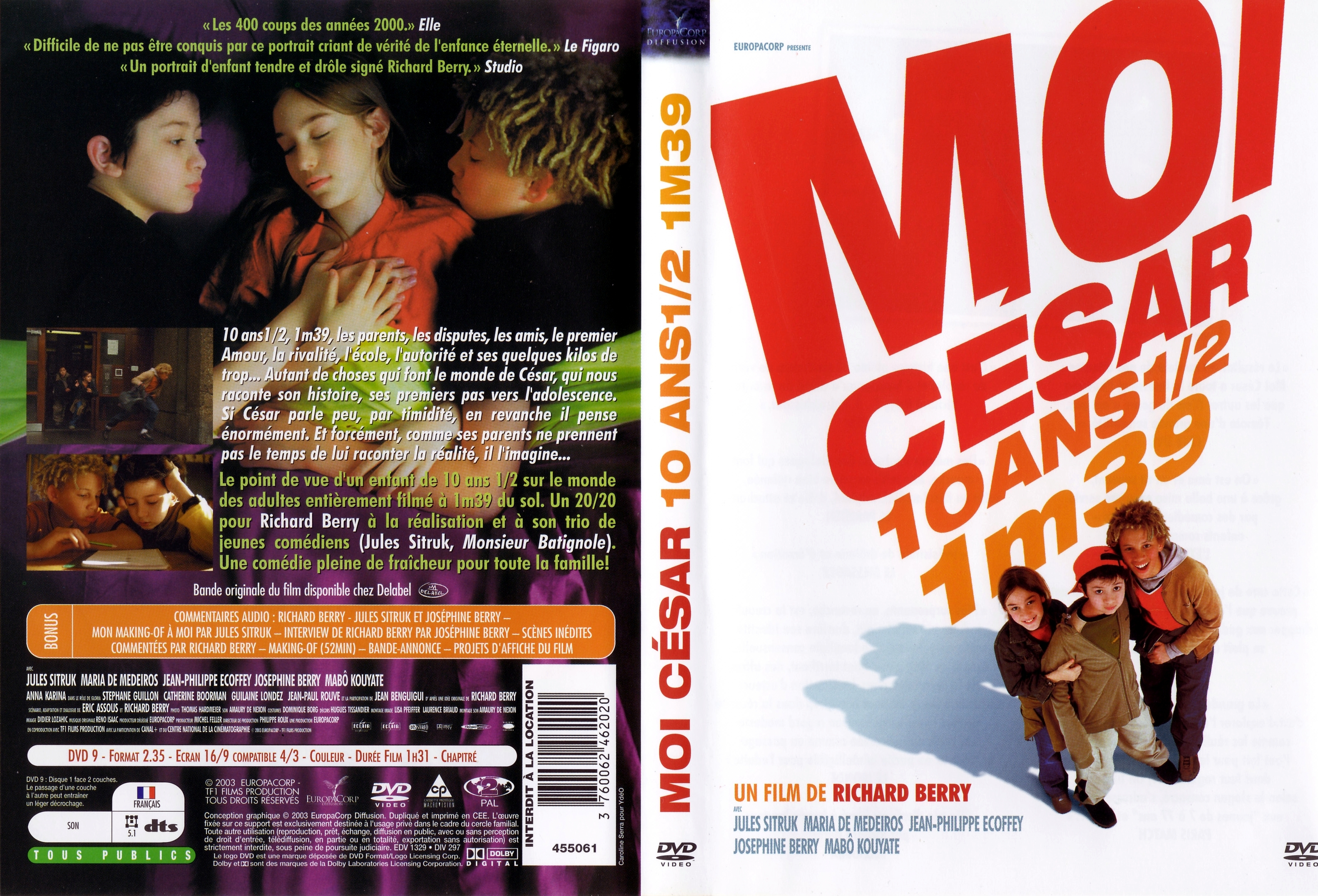 Jaquette DVD Moi Csar 10 ans et demi  1m39