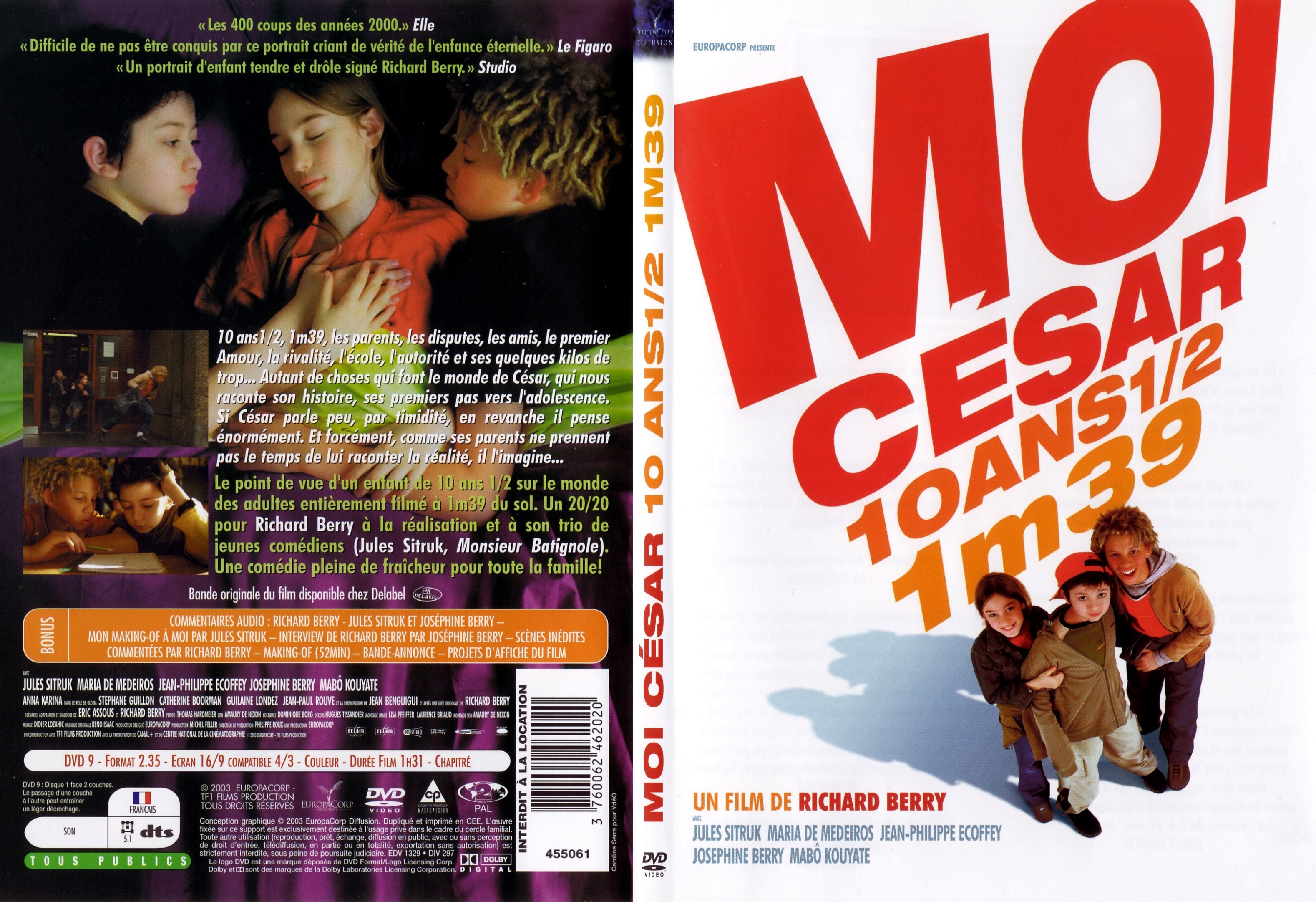 Jaquette DVD Moi Csar 10 en et demie 1m39 - SLIM