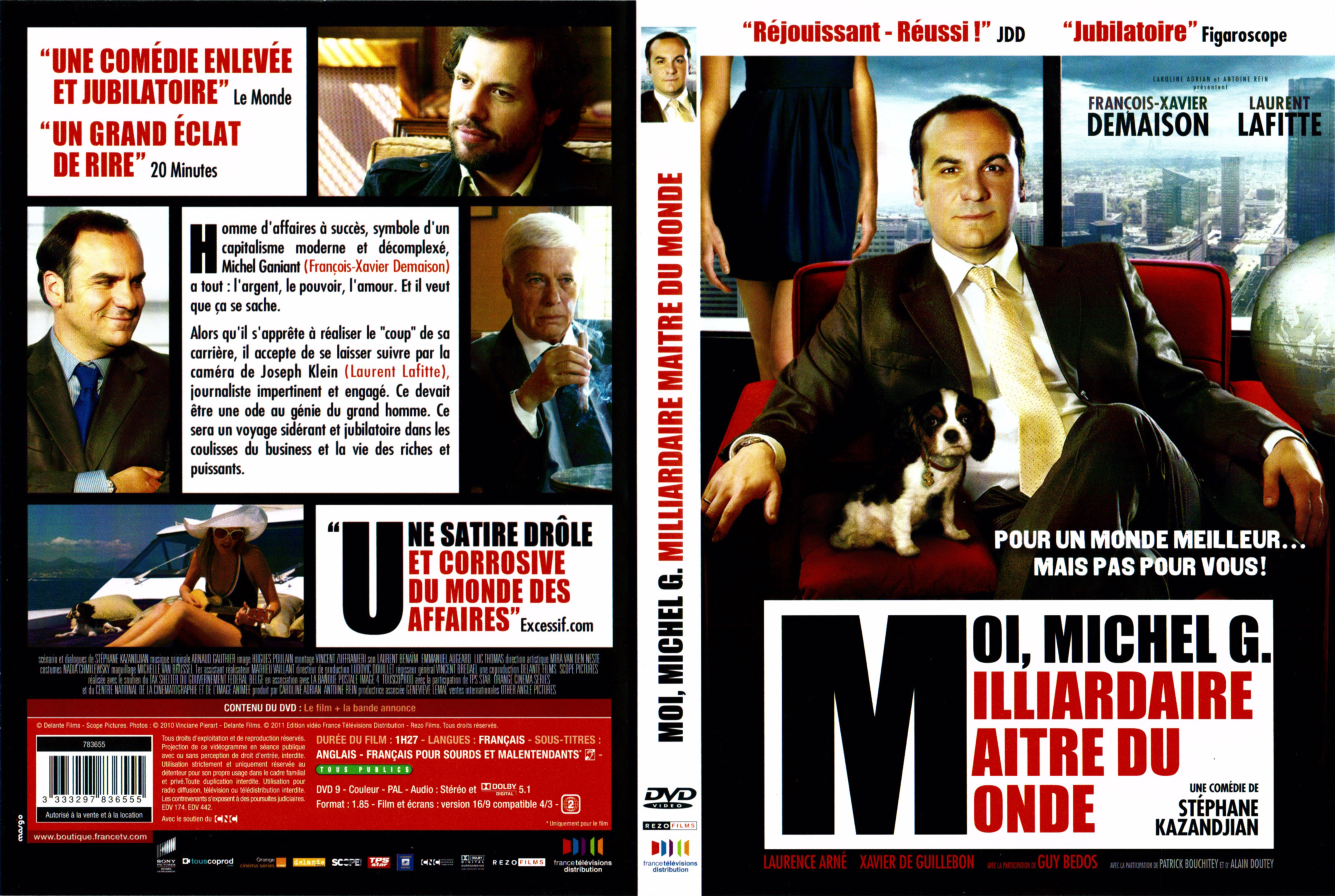 Jaquette DVD Moi Michel G Milliardaire maitre du monde