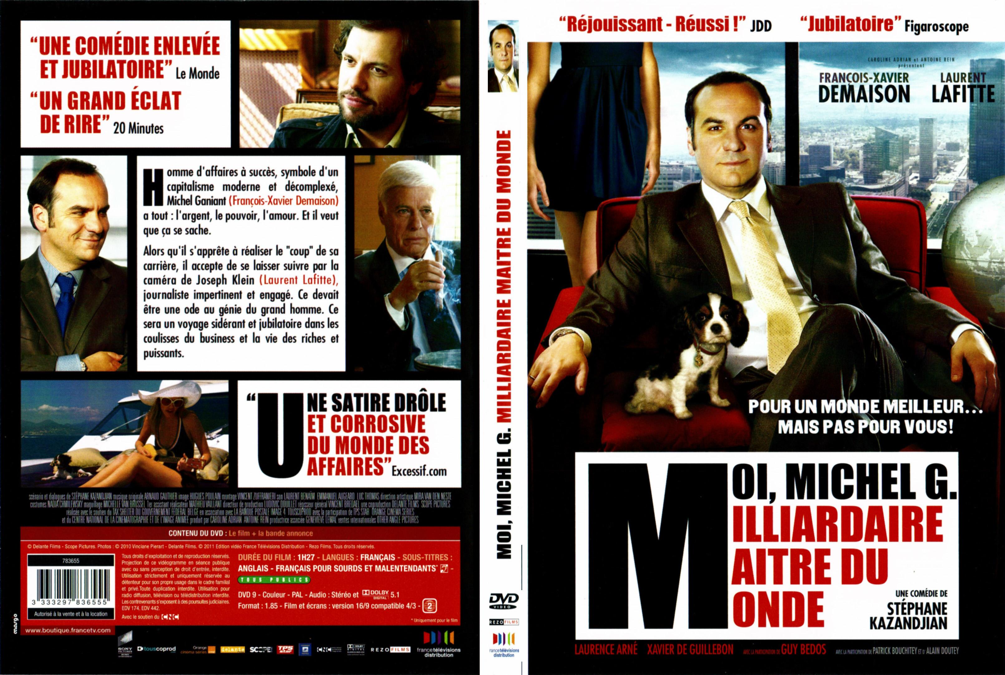 Jaquette DVD Moi Michel G Milliardaire maitre du monde - SLIM