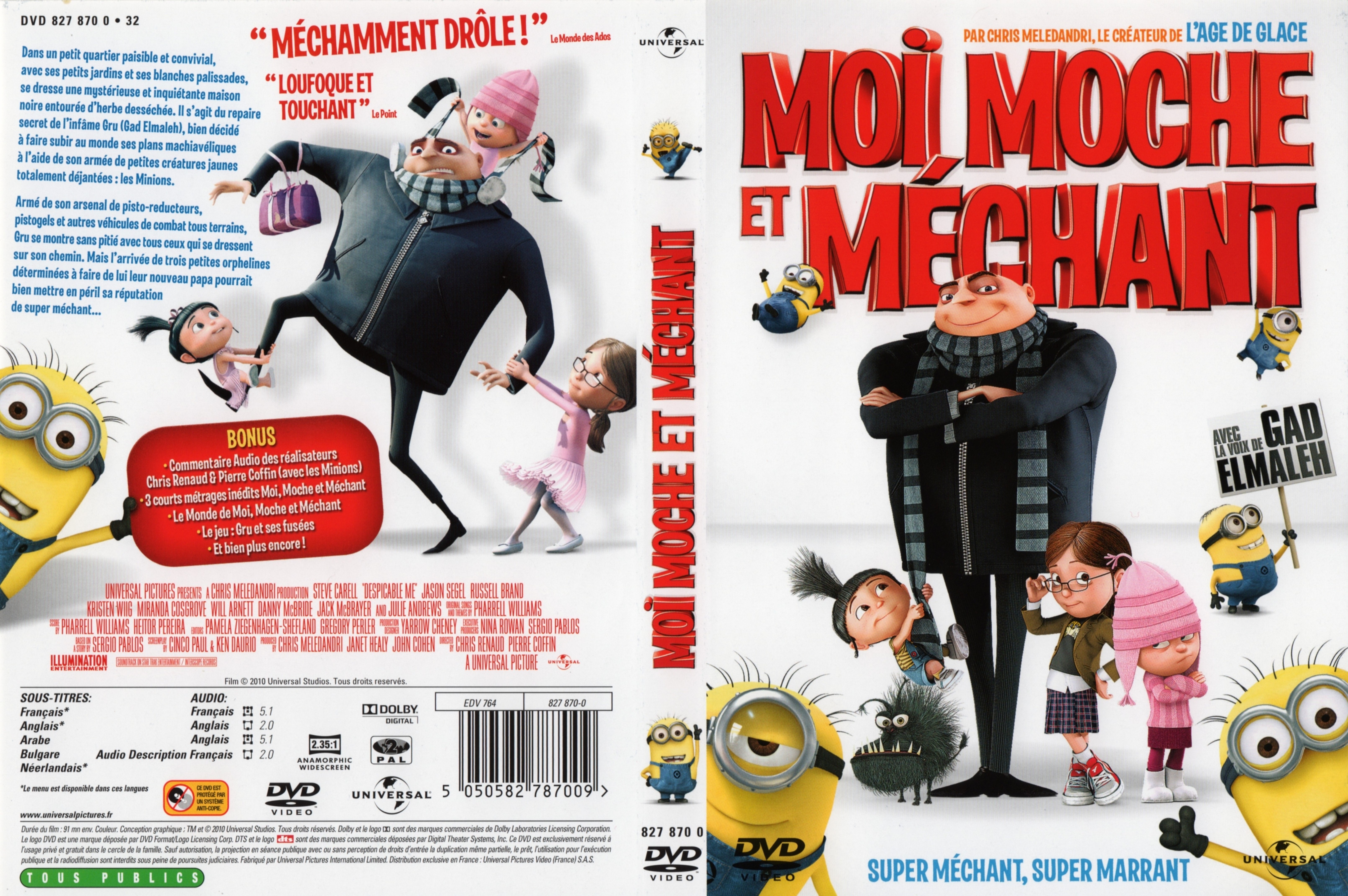 Jaquette DVD Moi moche et mchant