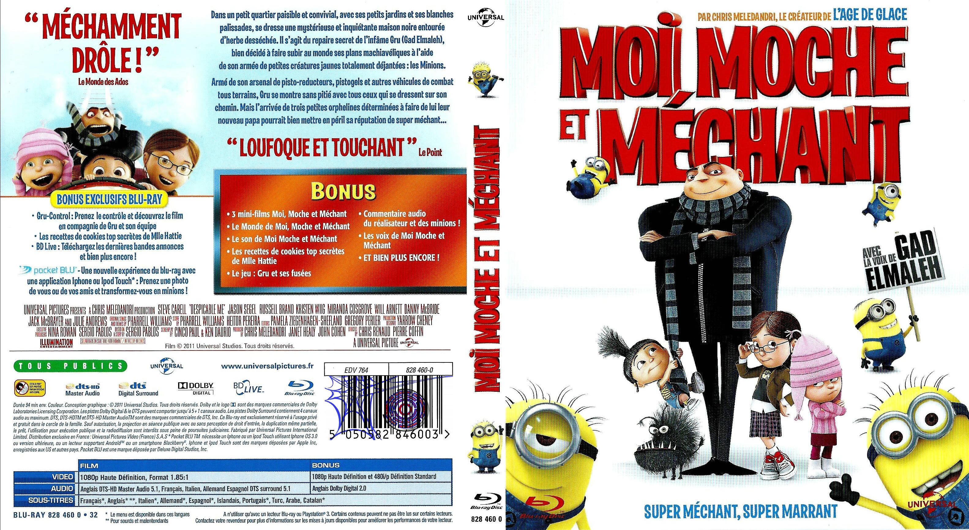 Jaquette DVD Moi moche et mchant (BLU-RAY) v3