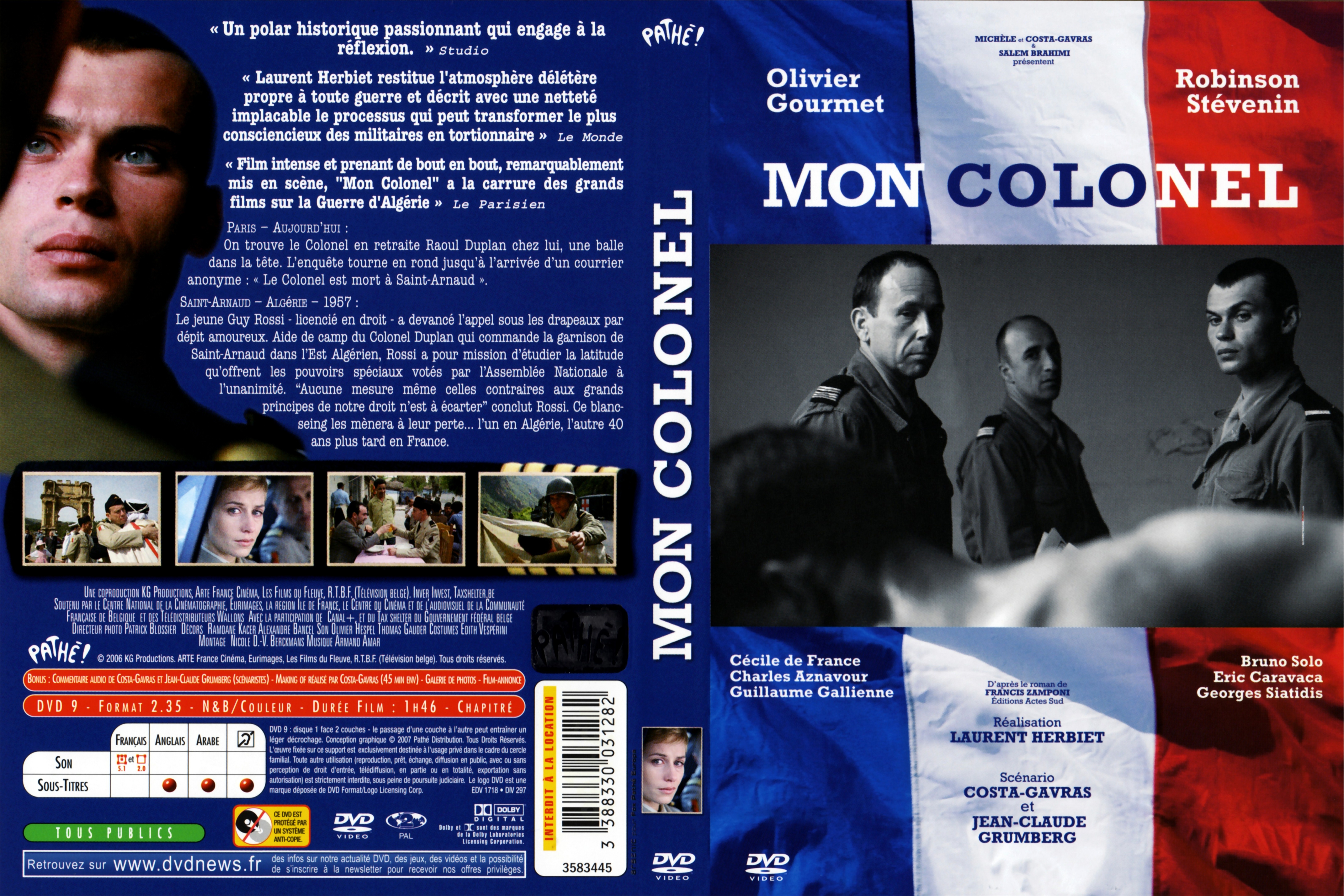 Jaquette DVD Mon Colonel