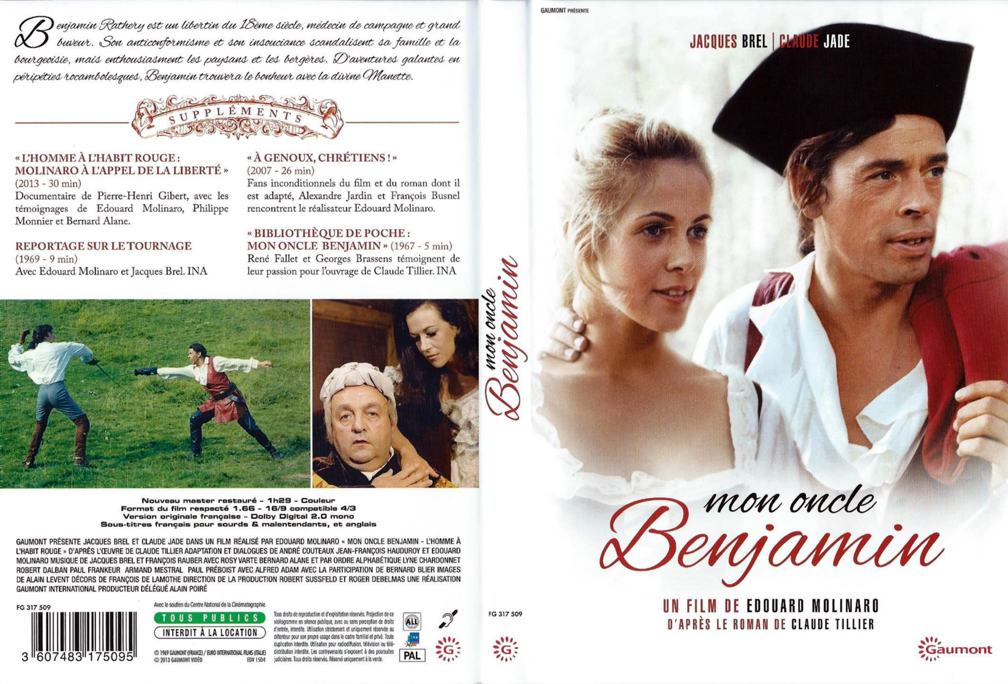Jaquette DVD Mon Oncle Benjamin