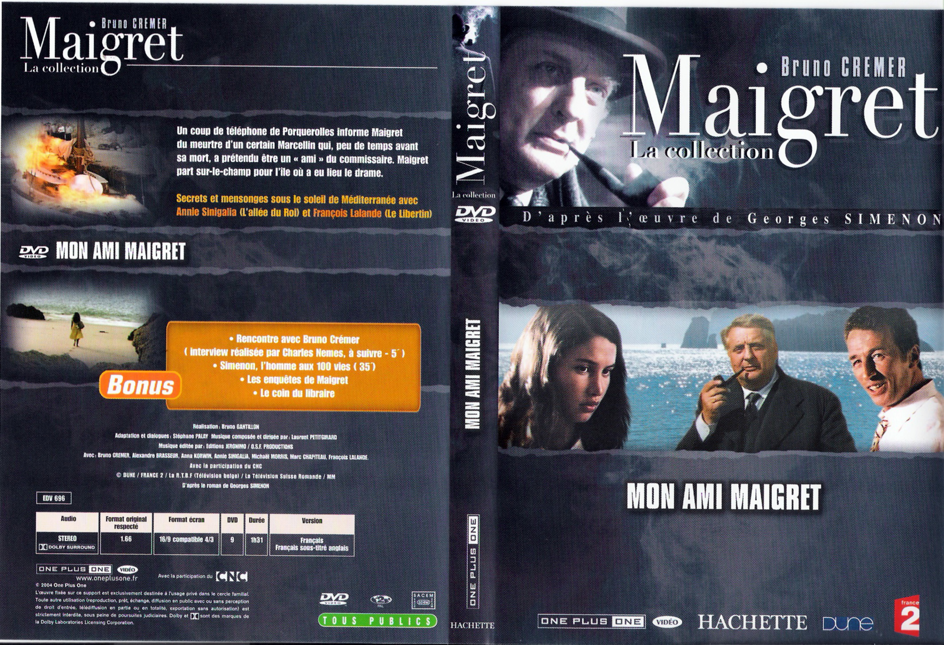 Jaquette DVD Mon ami Maigret (Bruno Cremer)
